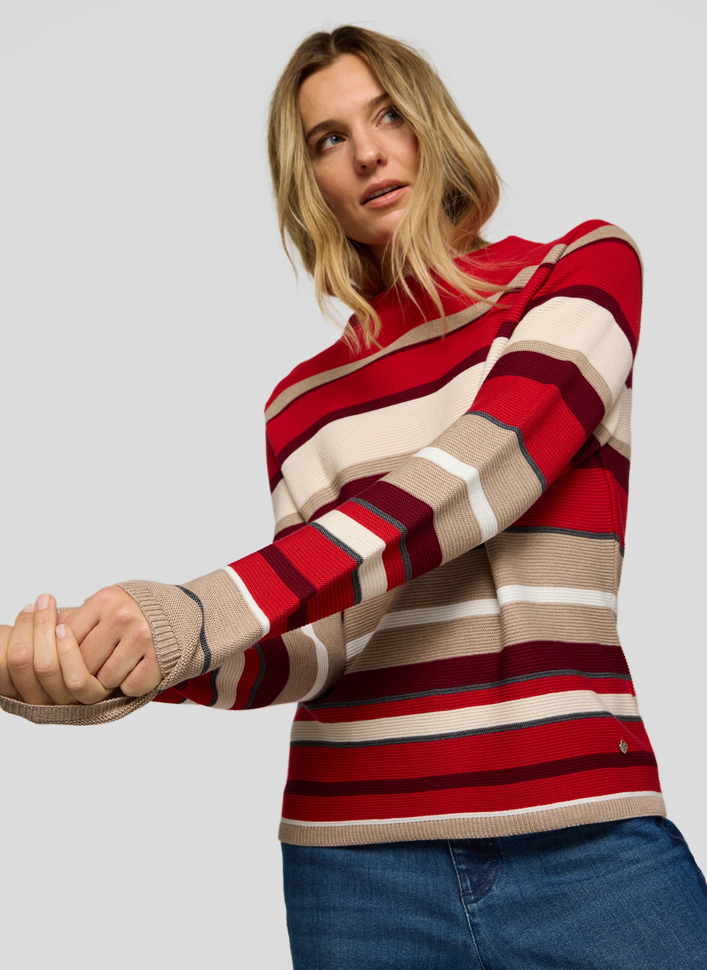 Rabe Strickpullover im Streifen-Look