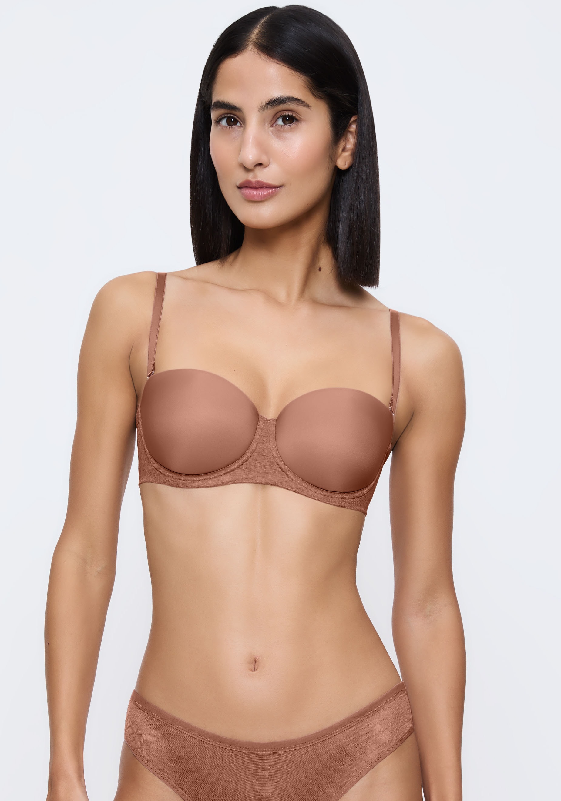 Triumph Damen Bügel-BH »Signature Sheer« Monogramm-Tüll in braun, Größe Cup C