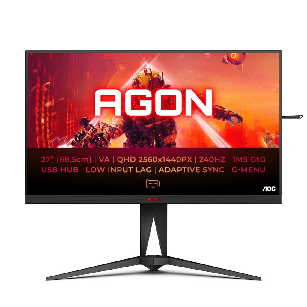 AOC Gaming-Monitor »AG275QZN/EU«, 68,5 cm/27 Zoll, 2560 x 1440 px, 0,5 ms Reaktionszeit, 240 Hz