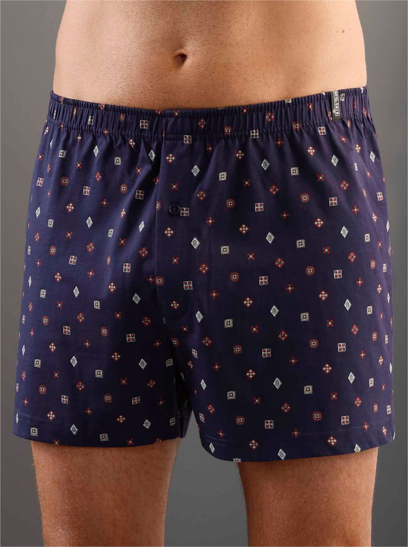 Kings Club Herren Boxershorts 2 Stk. tlg. in blau, Größe 7