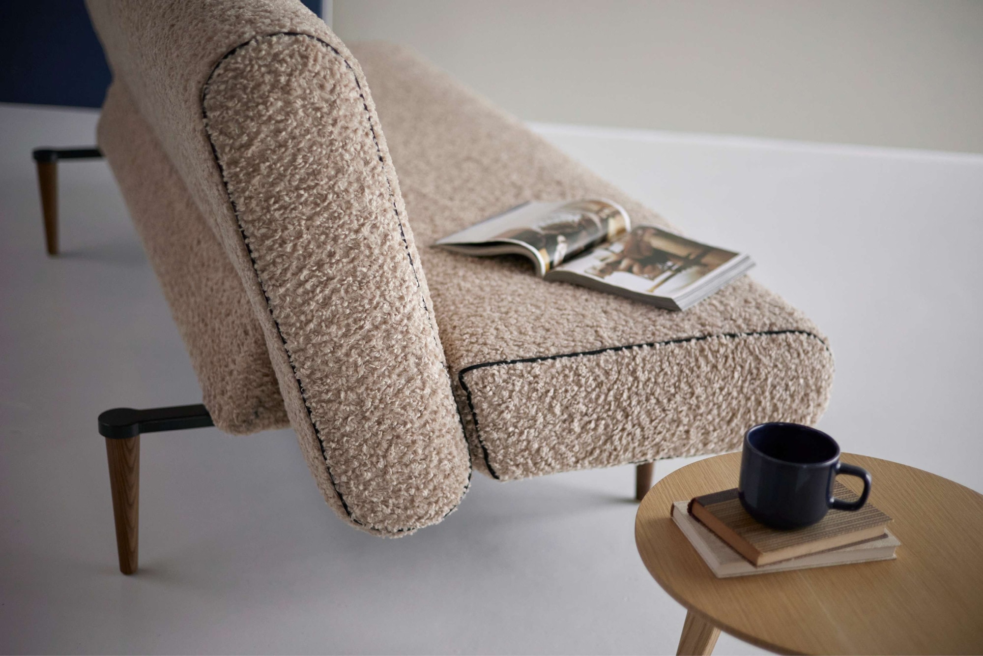 INNOVATION LIVING ™ Schlafsofa »Unfurl Bettsofa, Klappsofa, Gästebett, Couch, Schlaffunktion«, 3-stufig klappbar, Teddy Stoff, bequem, als Dauerschläfer geeignet