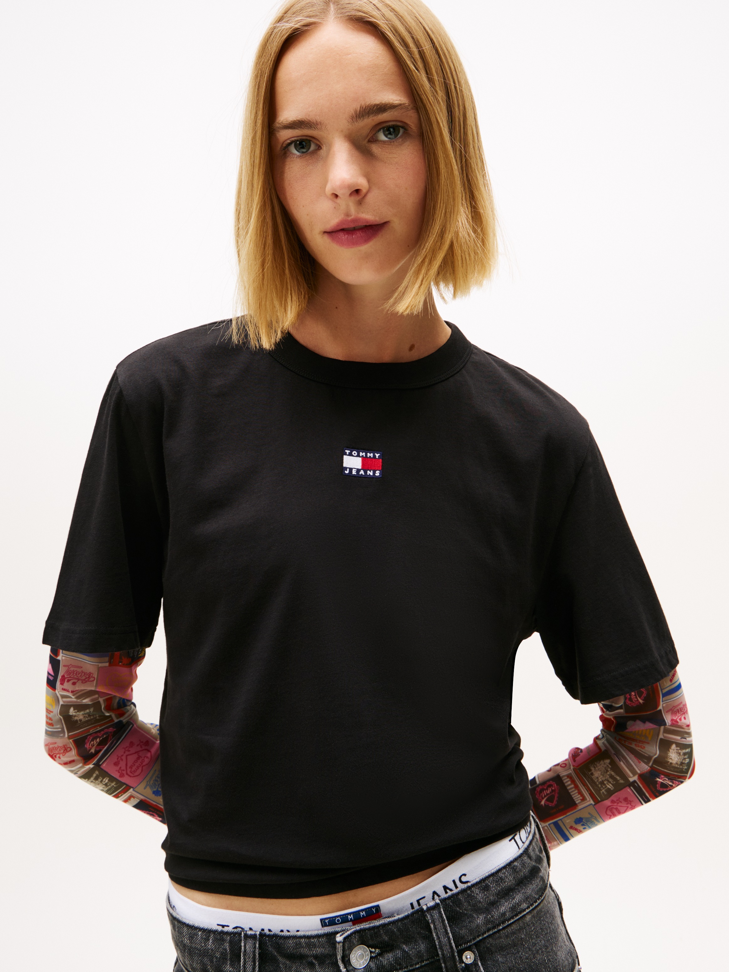 Tommy Jeans Kurzarmshirt »TJW BXY BADGE TEE EXT«