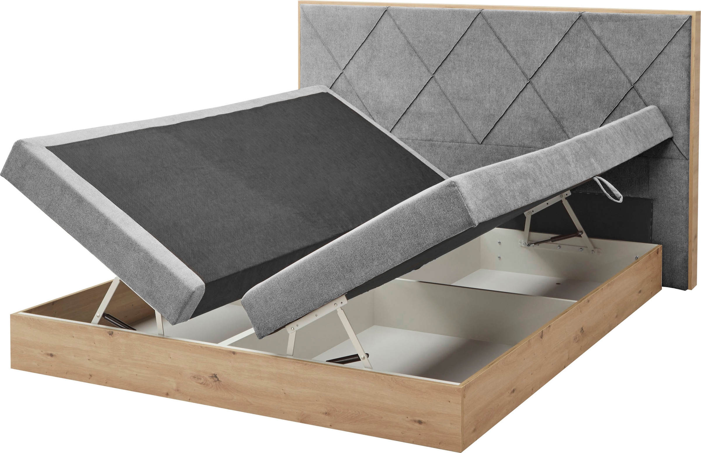 ED EXCITING DESIGN Boxspringbett »Bellevue«, inkl. Bettkasten, wahlweise mit Matratze und Topper