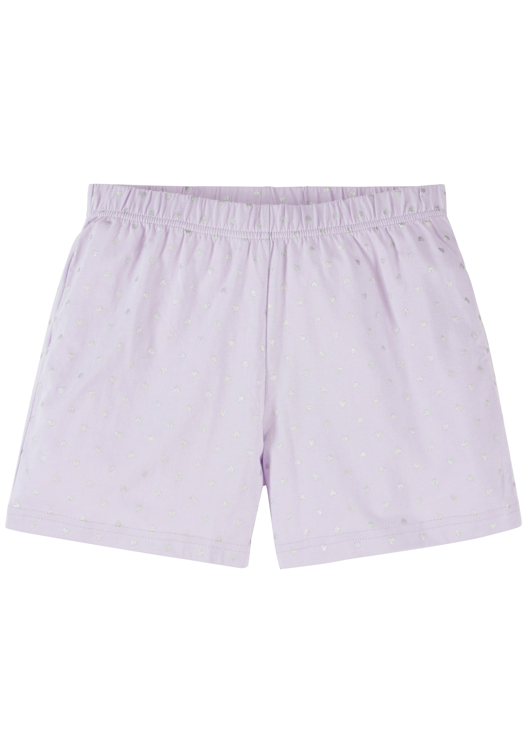 Buffalo Pyjama 2 Stück, 4 Mädchen - kurzer Schlafanzug mit Glitzerherzen