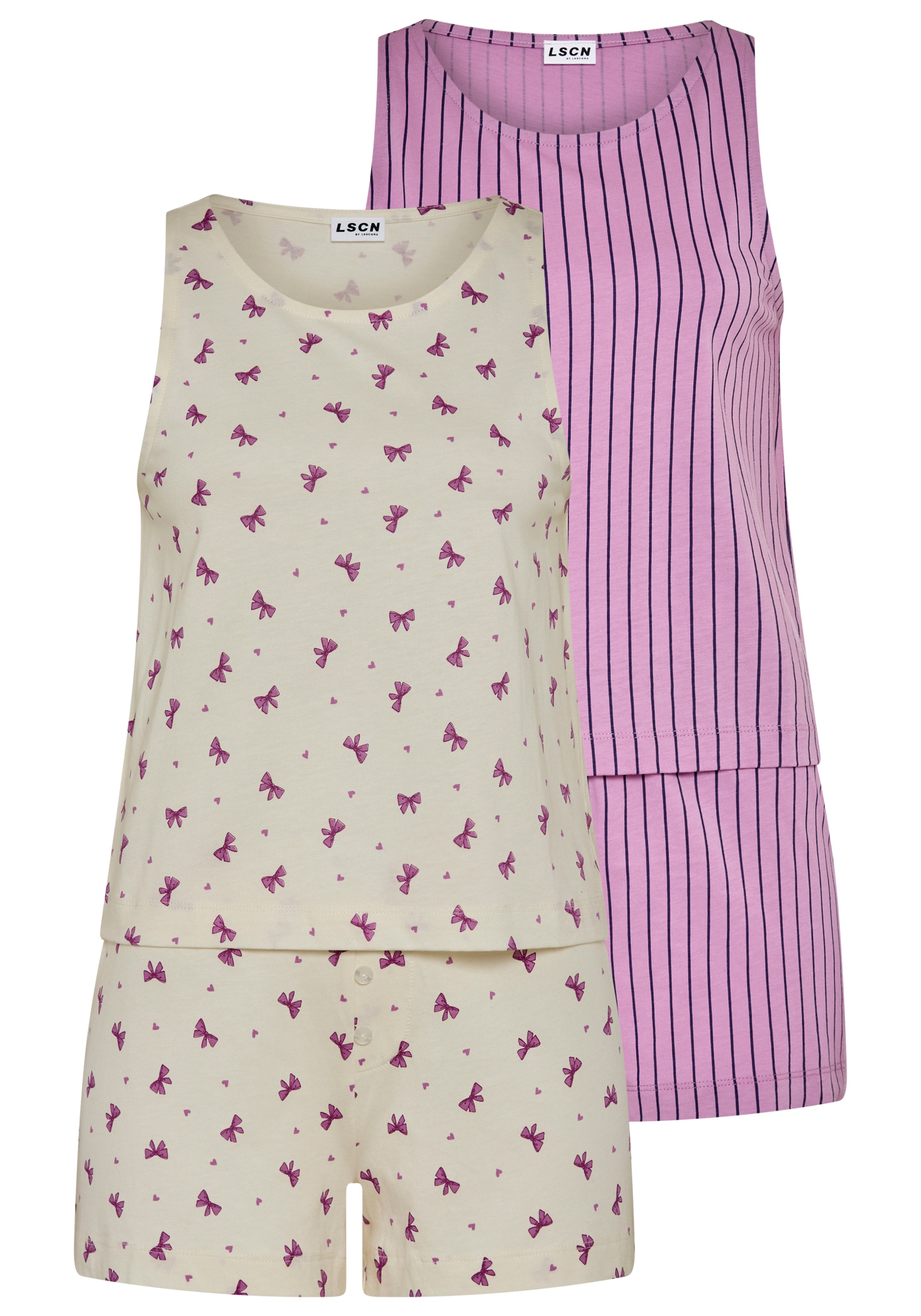 LSCN by LASCANA Shorty Packung, 4 im Doppelpack