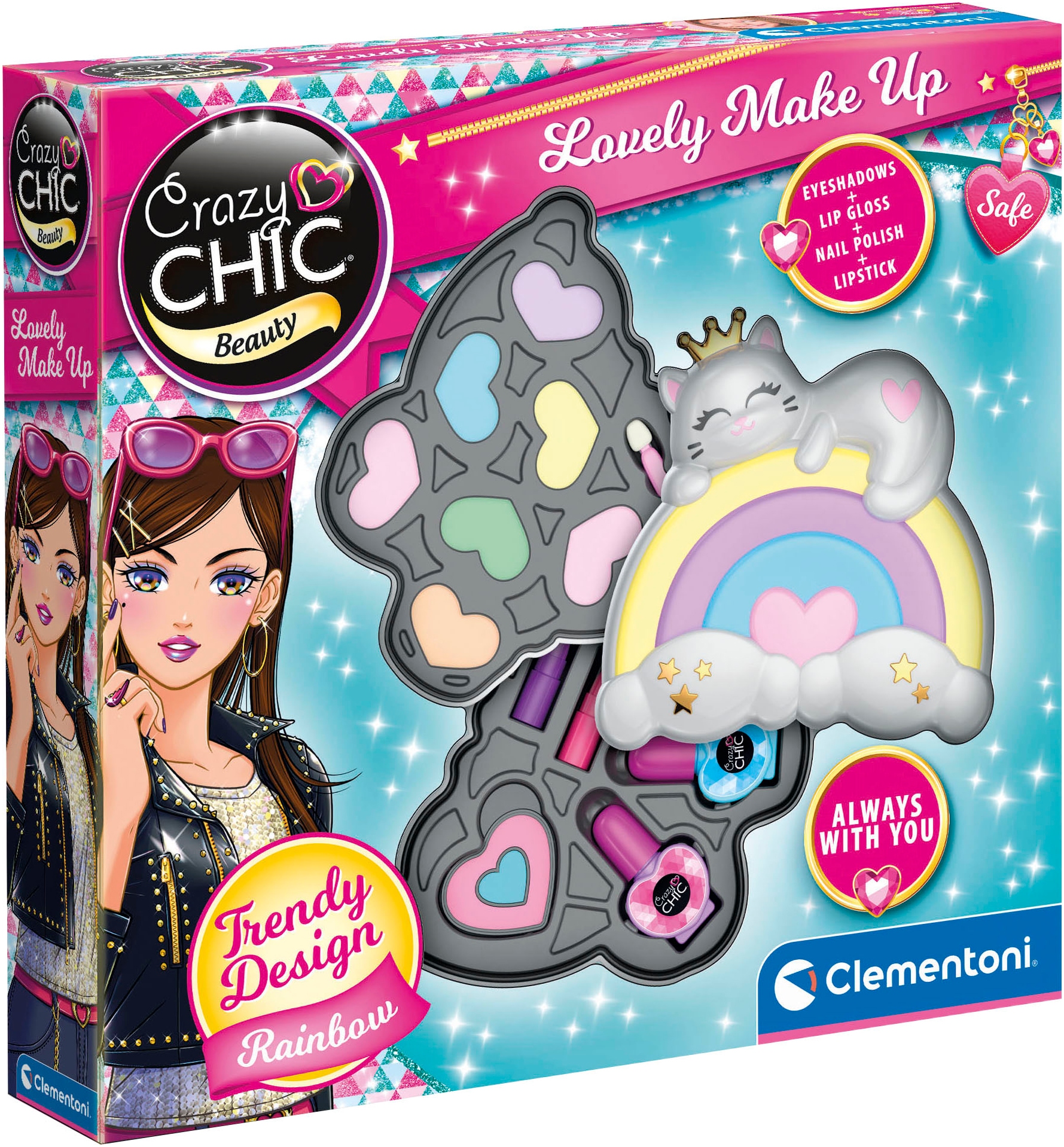 Kreativset »Crazy Chic, Regenbogen-Schminkkasten«, Made in Europe