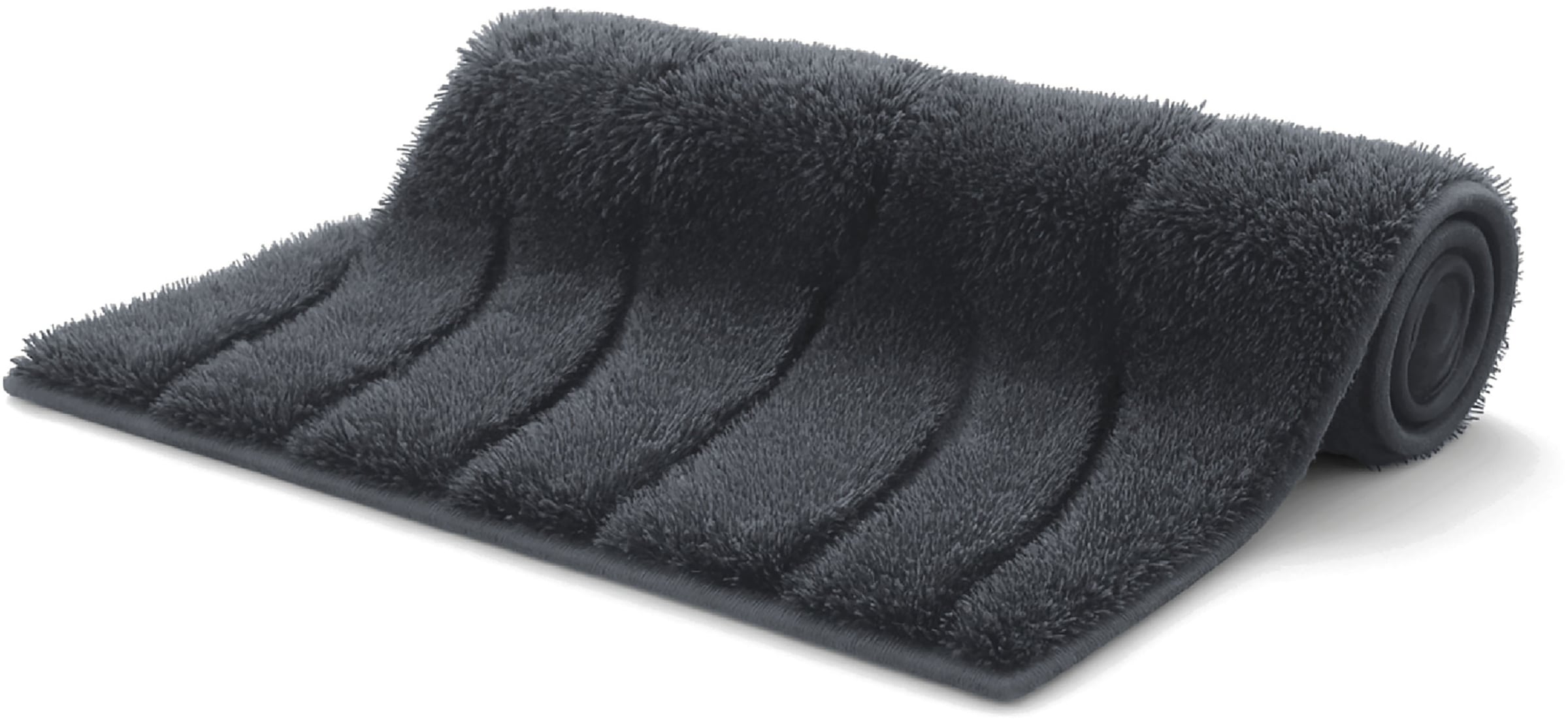 OTTO home Badematte »Levii, Badvorleger, Badezimmer Teppich, sehr weich« Höhe 20 mm rutschhemmend beschichtet fußbodenheizungsgeeignet | schnell trocknend Hoch-Tief-Effekt, weiche Haptik, Made in Europe