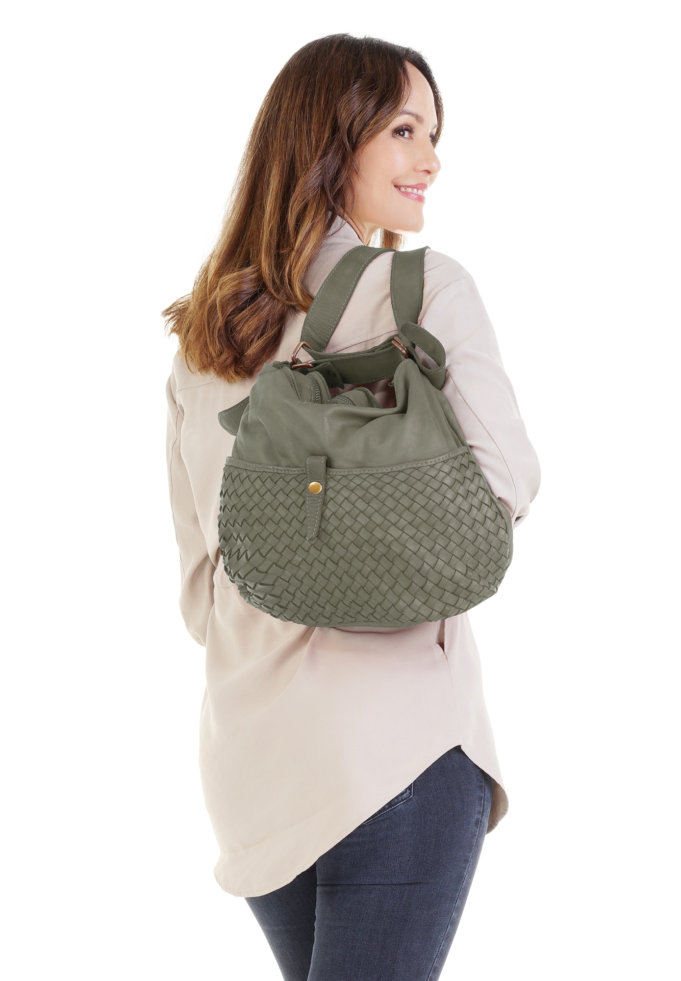 Samantha Look Shopper, echt Leder, Made in Italy