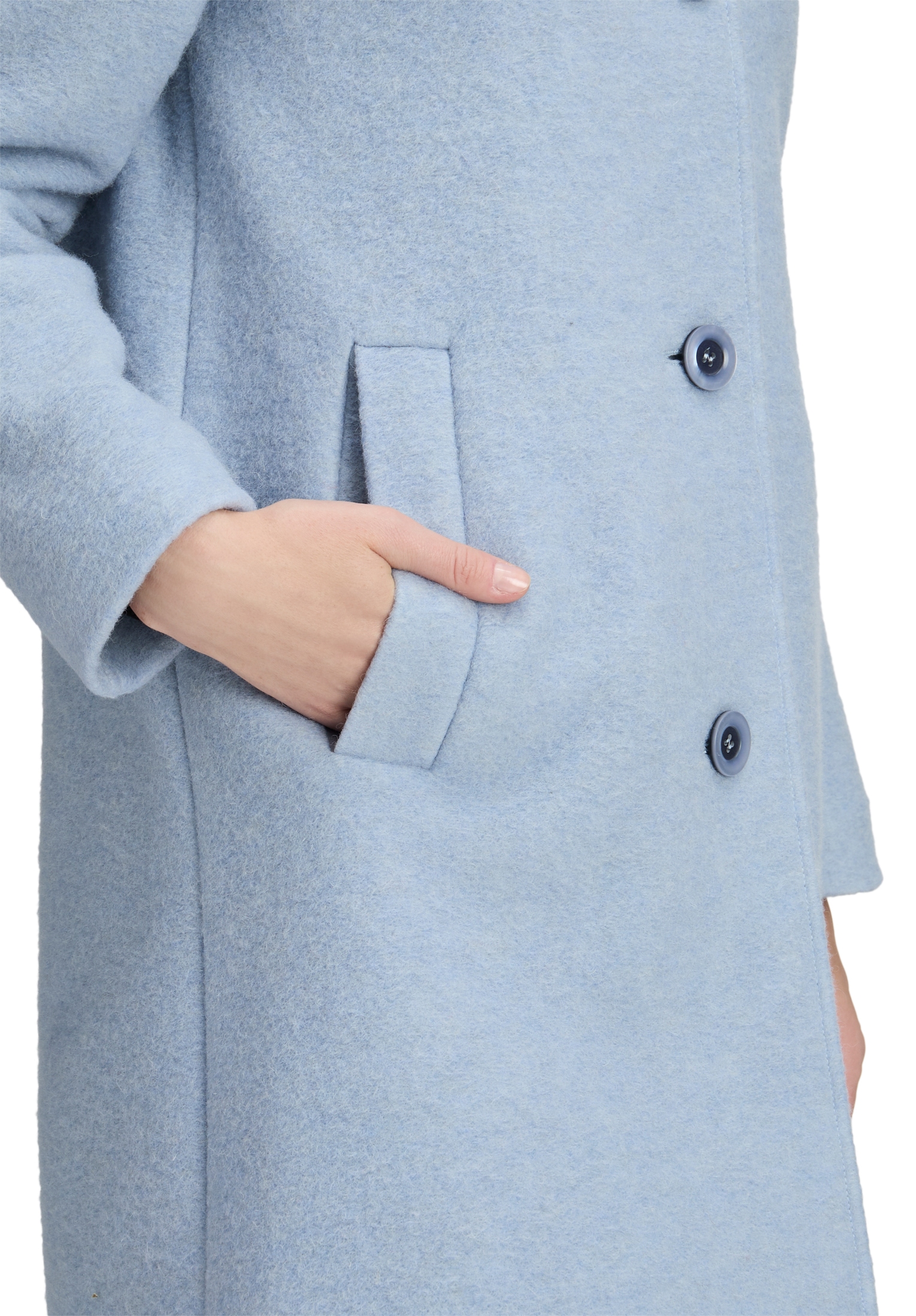 Betty Barclay Wolljacke »Wollmantel mit abnehmbarer Kapuze«