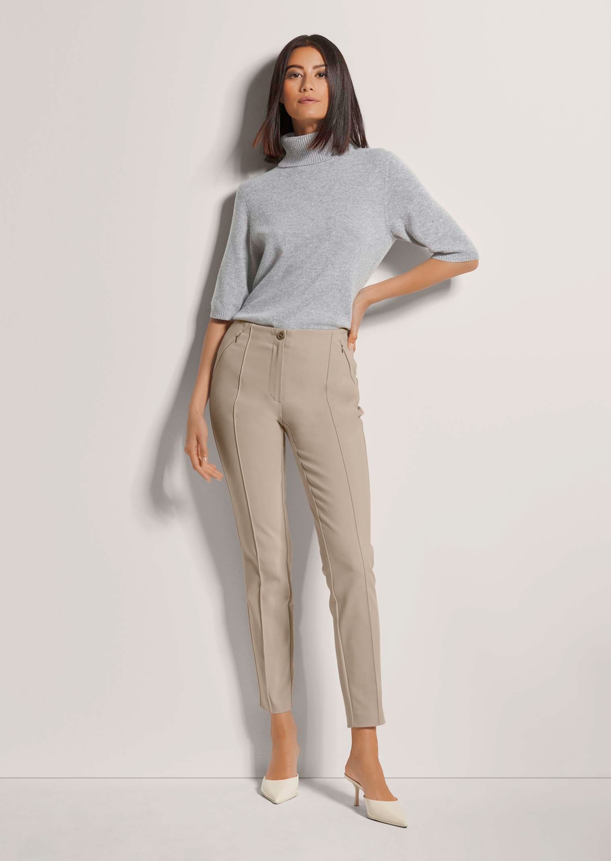 MADELEINE Stoffhose »Hose Schlanke Stretch-Hose mit Biesen«