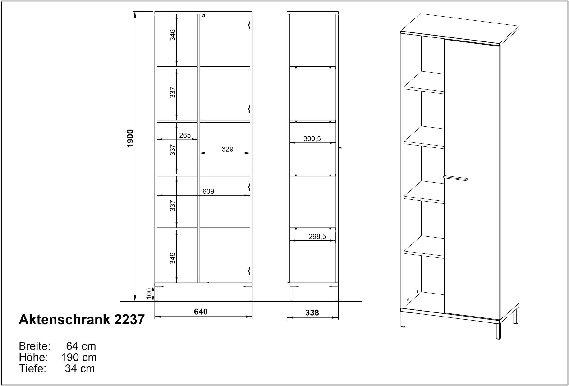 GERMANIA Büromöbel-Set »GW-Rovigo«, (3 tlg.), Schreibtisch elektrisch höhenverstellbar
