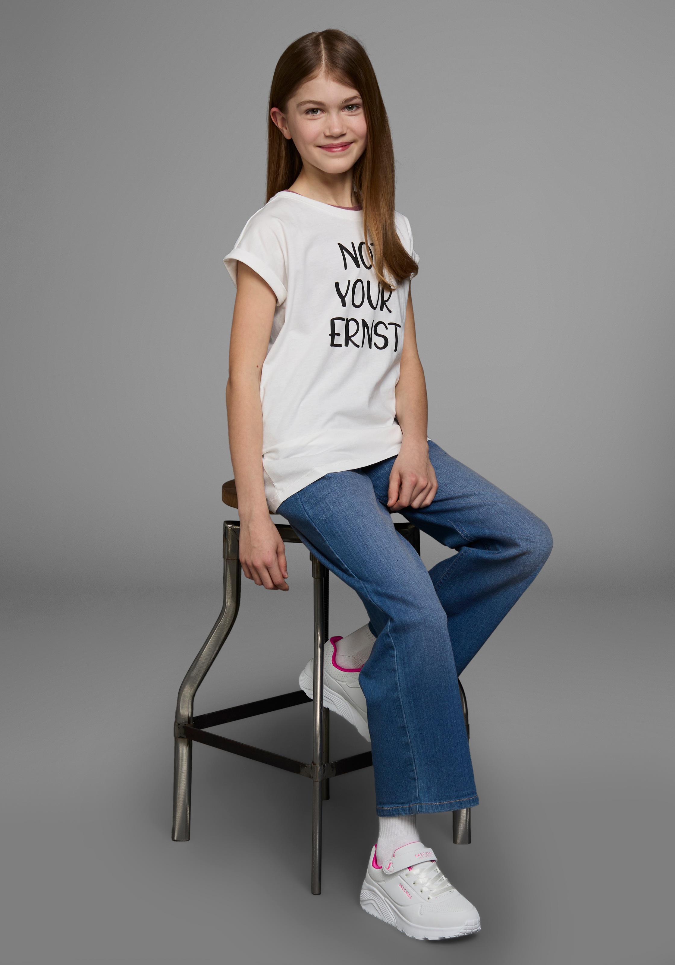KIDSWORLD T-Shirt »NOT YOUR ERNST«, Kurzarm, bedruckt, Rundhalsausschnitt, aus Baumwolle