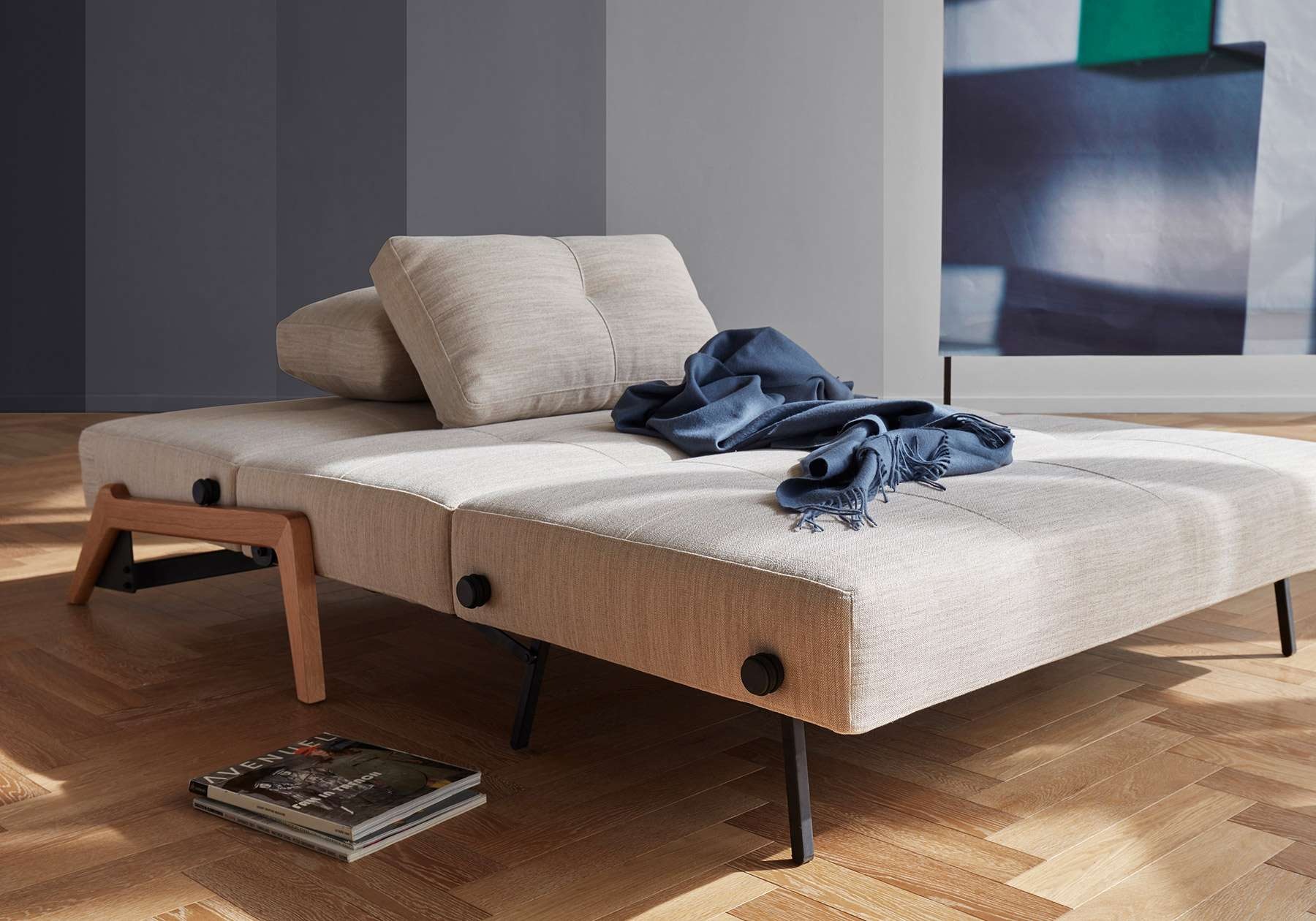 INNOVATION LIVING ™ Schlafsofa »Cubed Klappsofa, hochwertige Schlaffunktion, Design und extra Komfort«, Frontauszug, sehr platzsparend, abgewinkelt Sitzen, waagerecht liegen