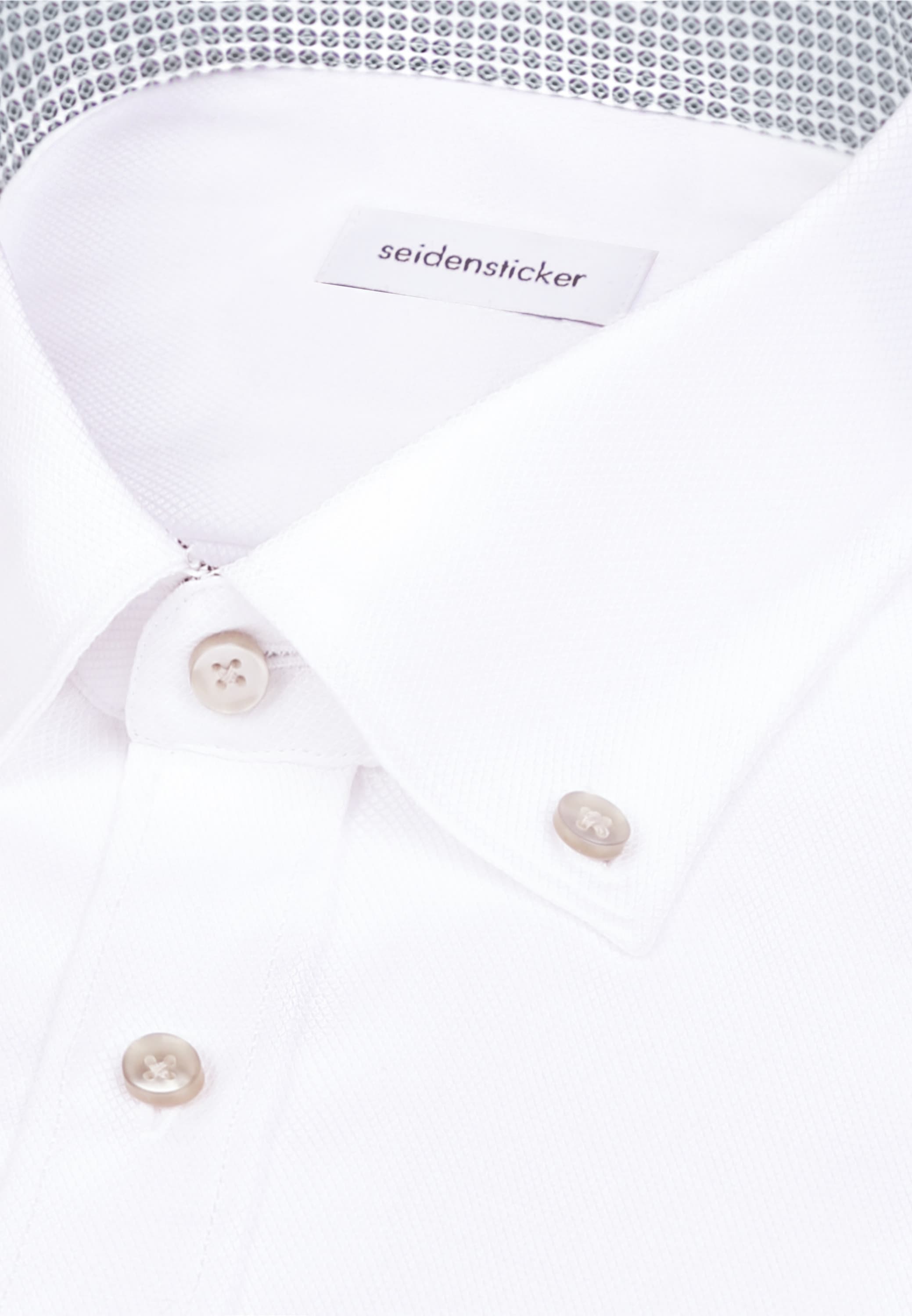 seidensticker Businesshemd »Schwarze Rose« Shaped 1/2 Button-Down-Kragen Struktur