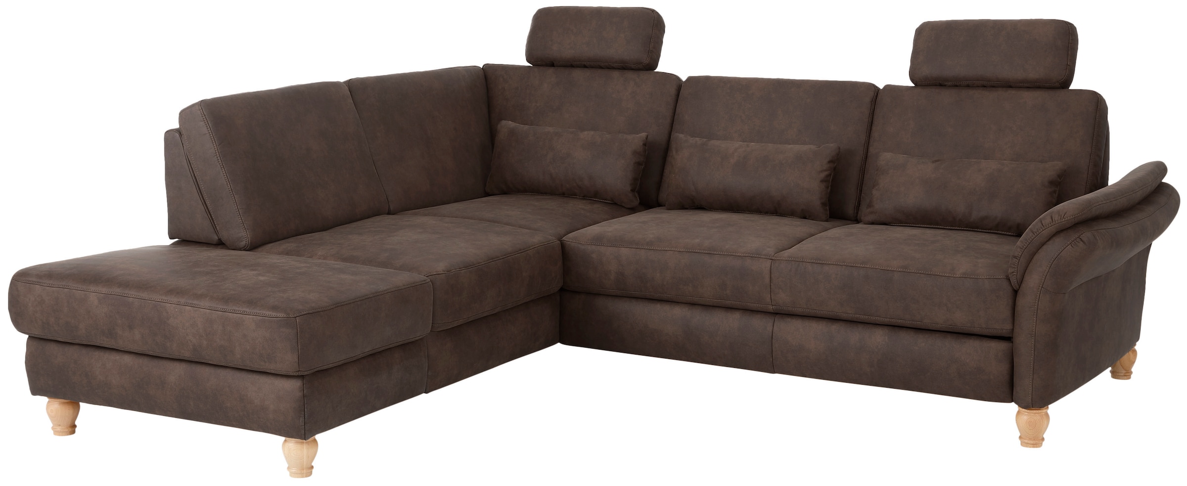 Home affaire Ecksofa »Palace L-Form«, incl. Sitztiefenverstellung, wahlweise mit Bettfunktion und Stauraum