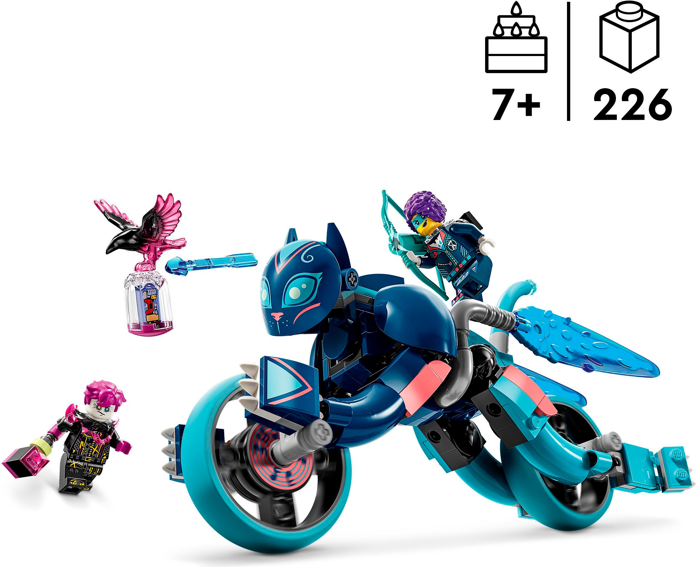 LEGO® Konstruktionsspielsteine »Zoeys Katzenmotorrad (71479), LEGO DREAMZzz«, (226 St.), Made in Europe