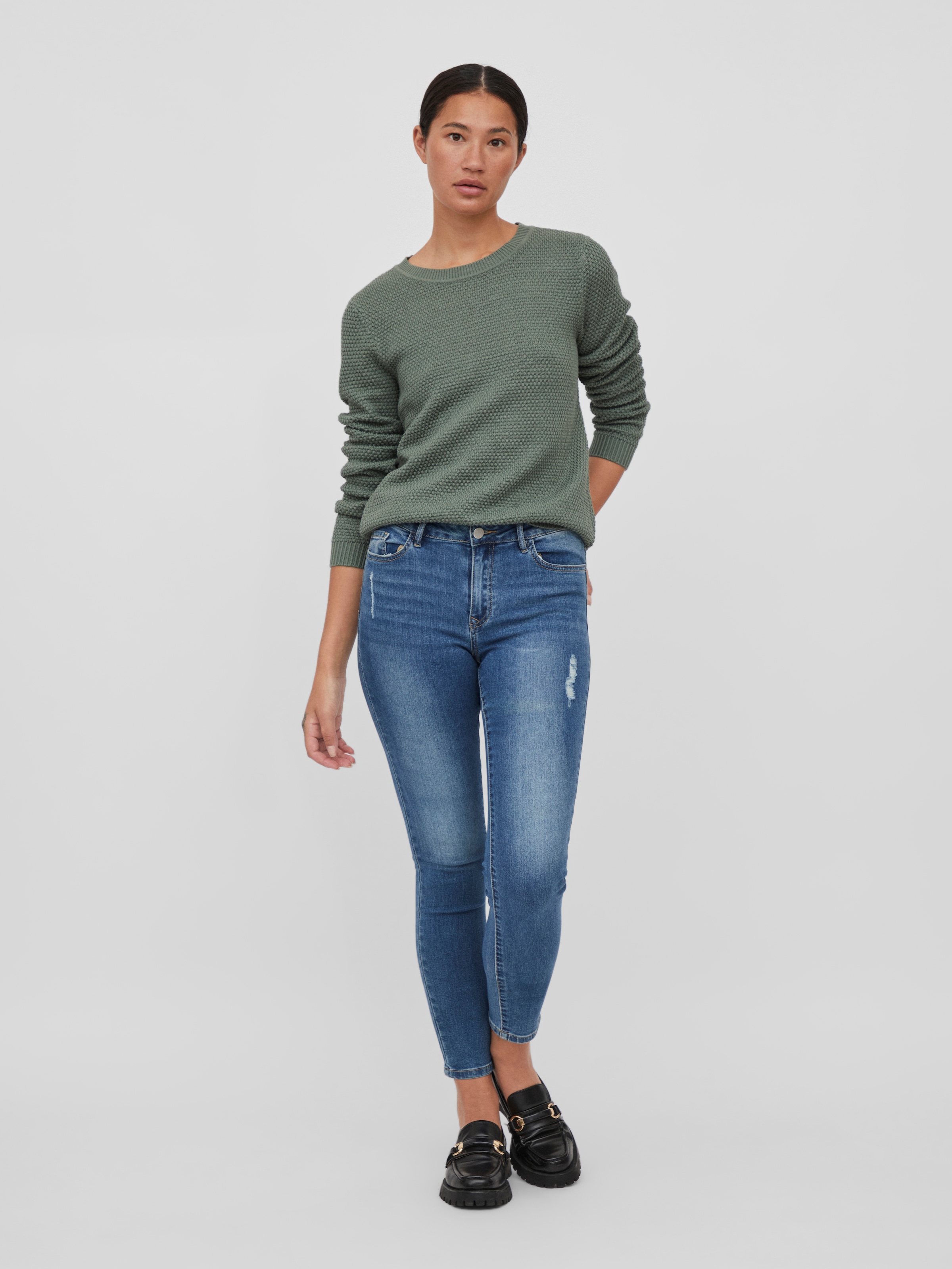 Vila Rundhalspullover »VIDALO O-NECK L/S KNIT TOP- NOOS«