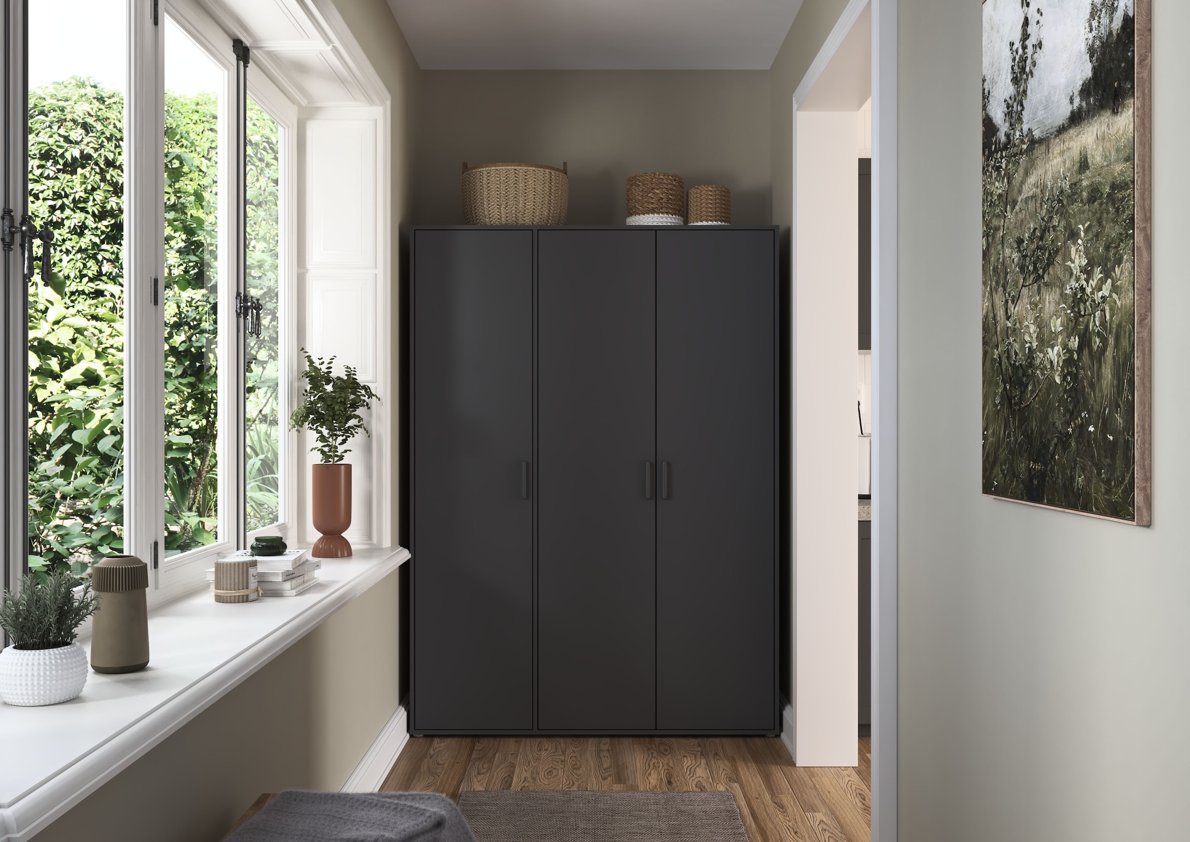 rauch Kleiderschrank »VOYAGER Otto´s Choice Garderobe Wäscheschrank TOPSELLER Schlafzimmer« in 3 verschiedenen Ausstattungen BASIC/CLASSIC/PREMIUM,  mit 2 modernen Griffvarianten, viel Stauraum MADE IN GERMANY