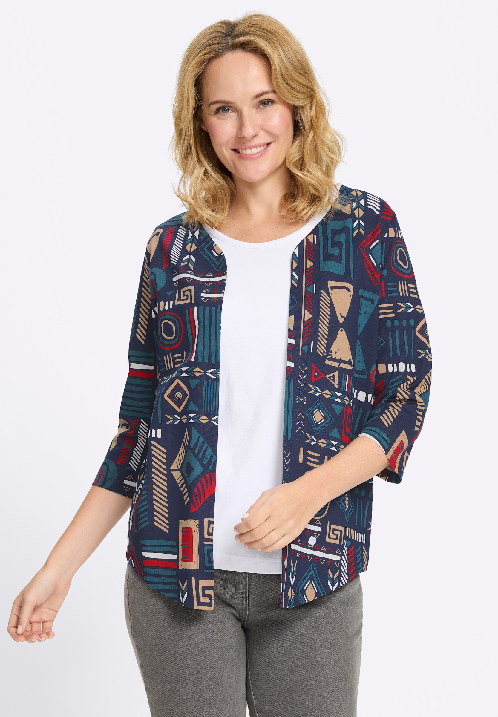 Sieh an! Shirtjacke »Shirtjacke Shirtjacke mit zipfeligem Saum«