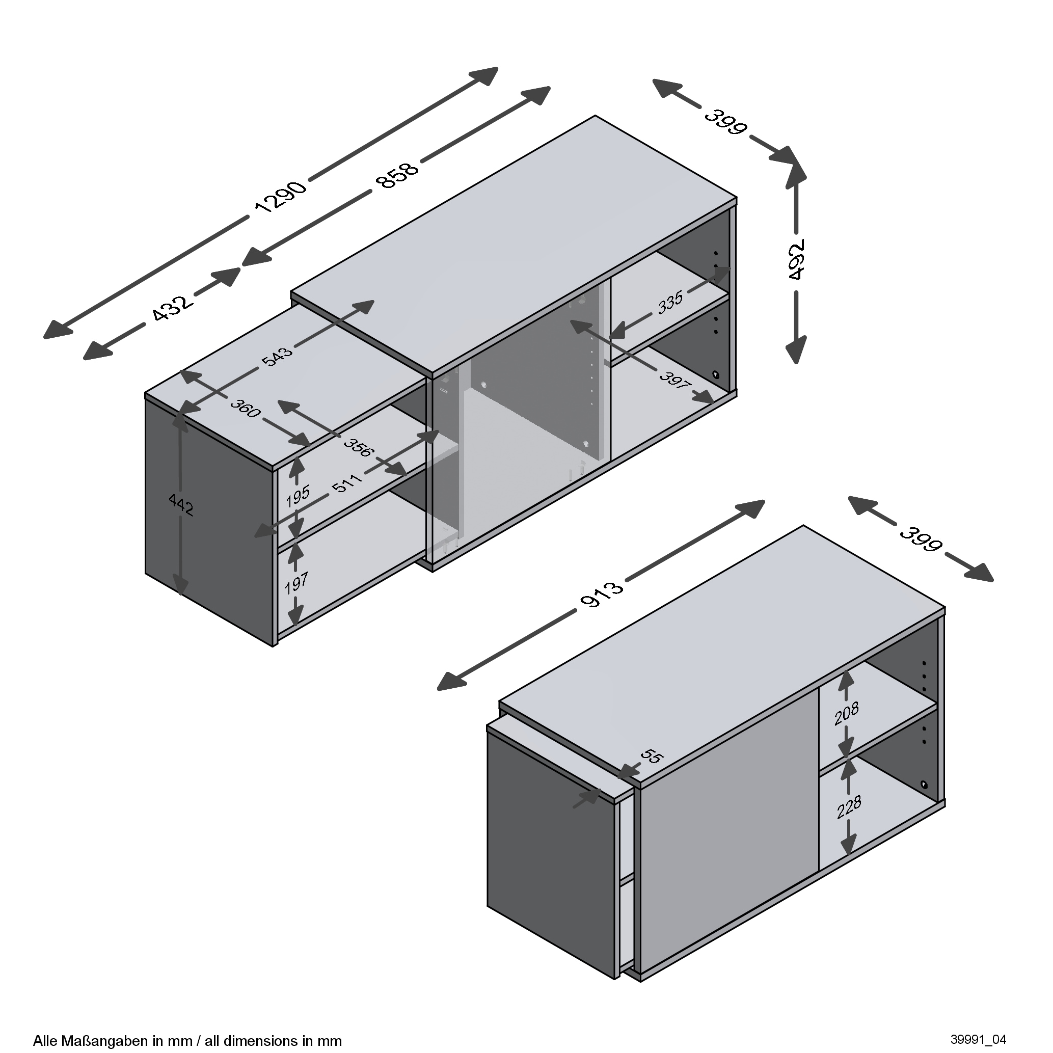 FMD Couchtisch »Slide 1«, ausziehbar