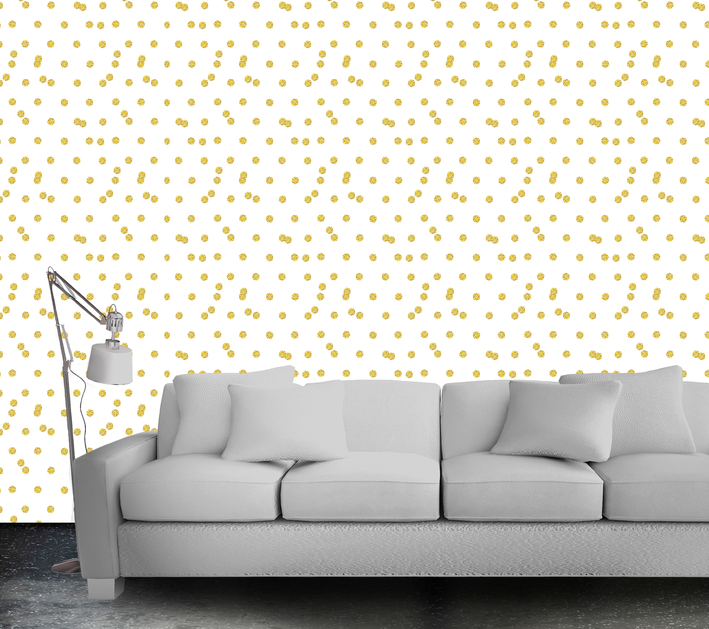 queence Vinyltapete »Eamai« 3D-Optik | Motiv | bedruckt | gemustert | gepunktet glatt 90x250cm, selbstklebend, kinderleichte Anbringung, , Sticker