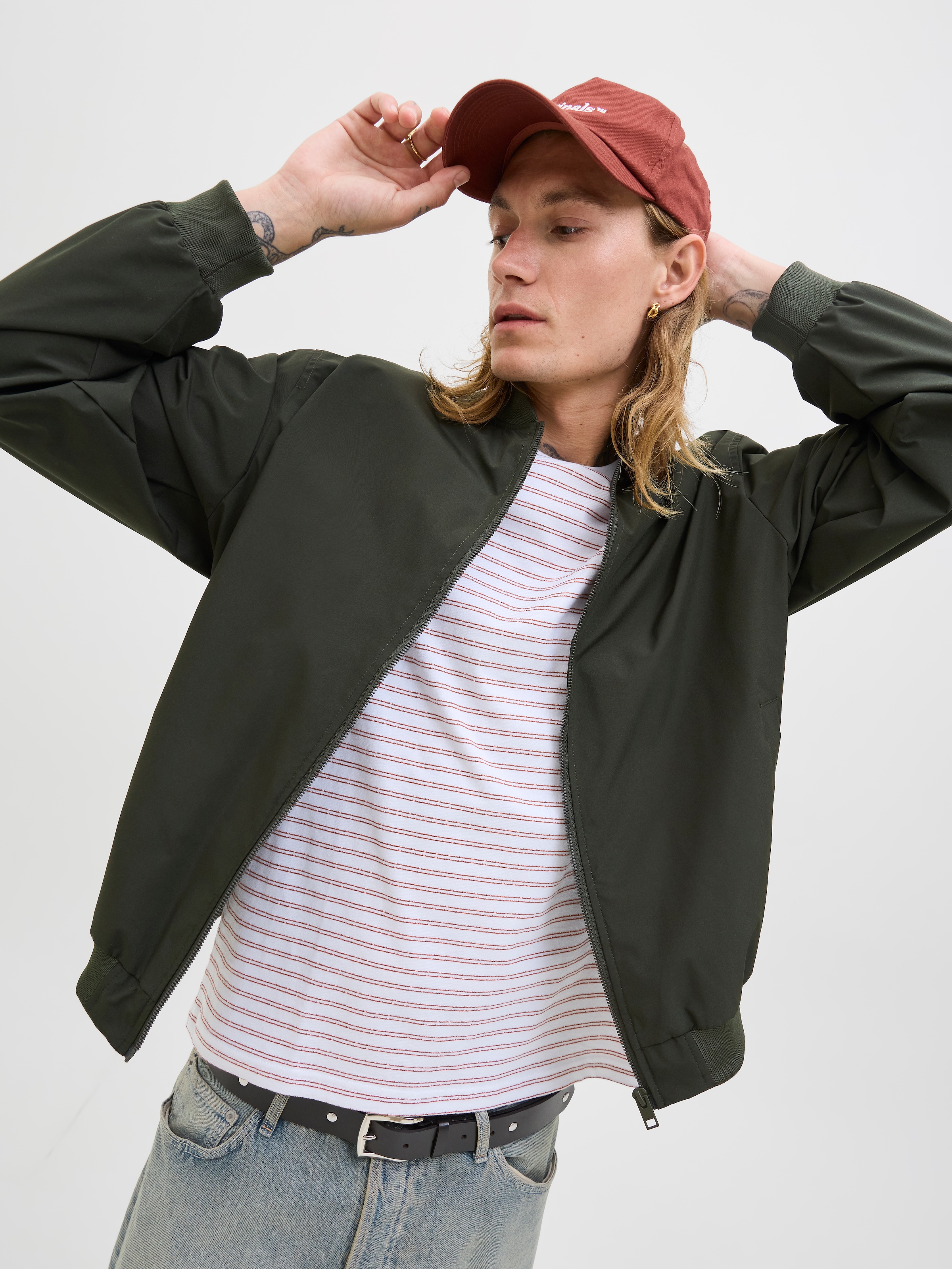 Jack & Jones Bomberjacke »JJECHARGE BOMBER JACKET NOOS«, ohne Kapuze, mit Rippbündchen