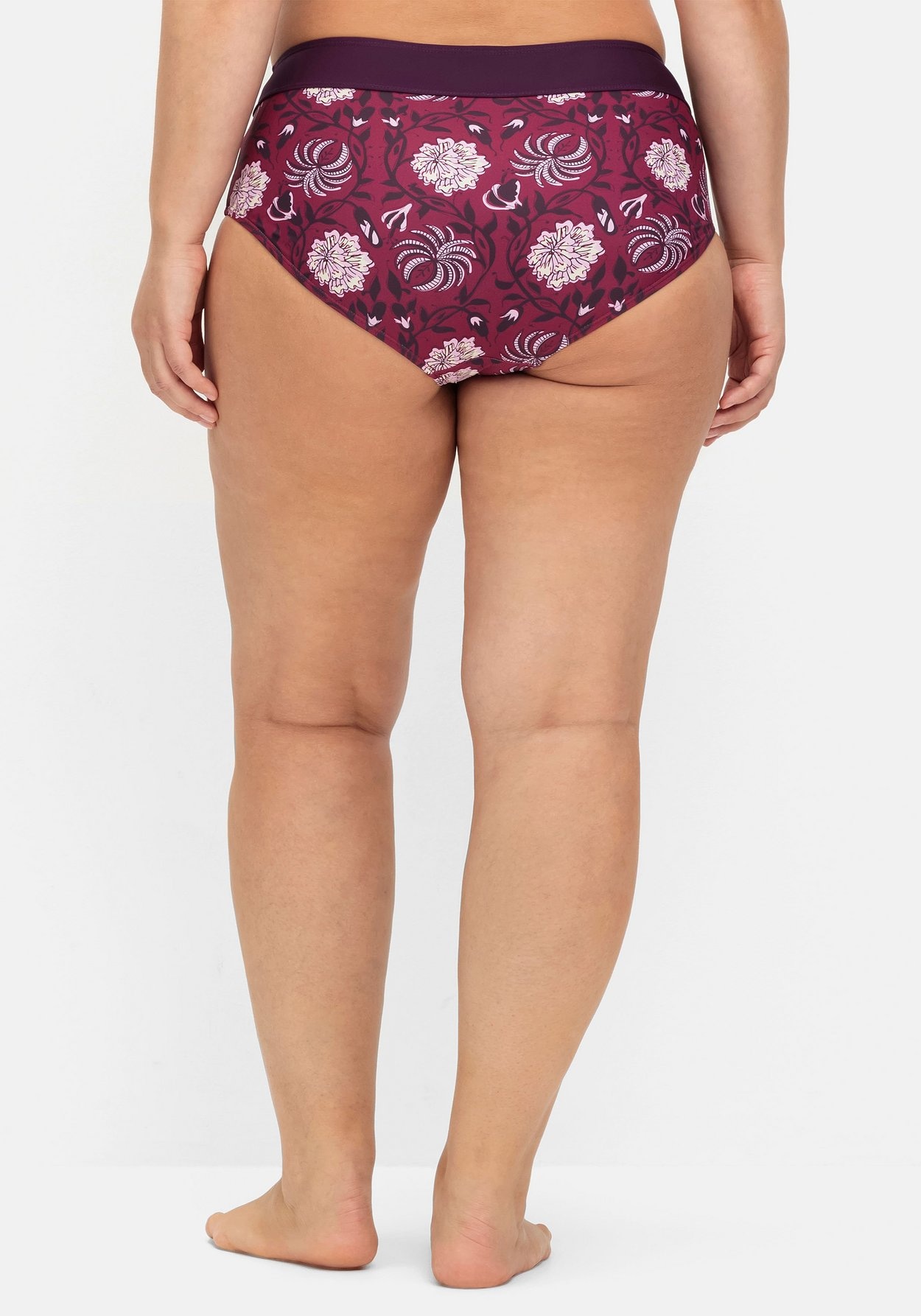 Sheego Bikini-Hose »Bikinihose mit Blumendruck und Shaping-Einsatz«