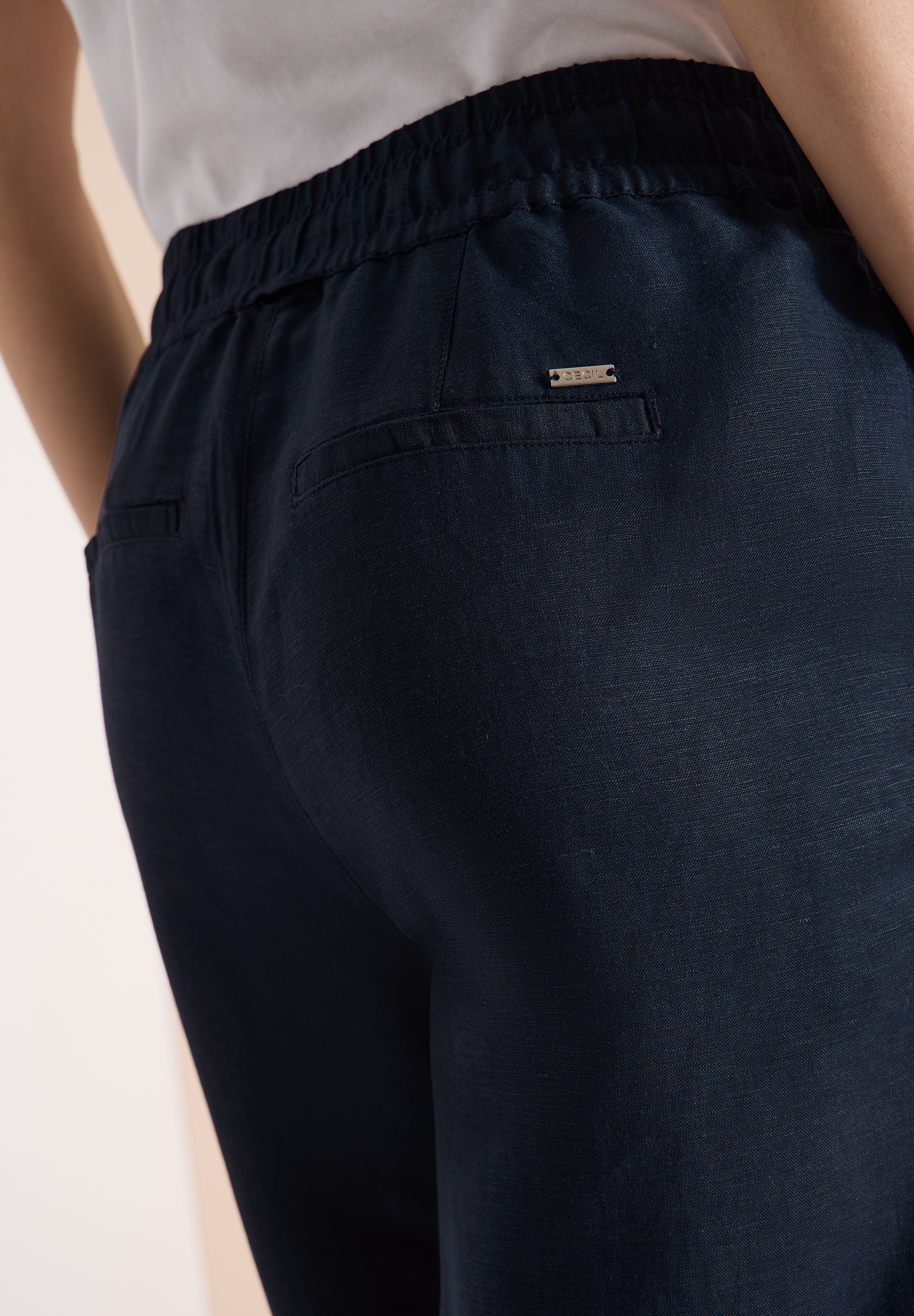 Cecil Stoffhose »Style Neele«  mit Gummizug und aus Leinen-Viskose-Mix