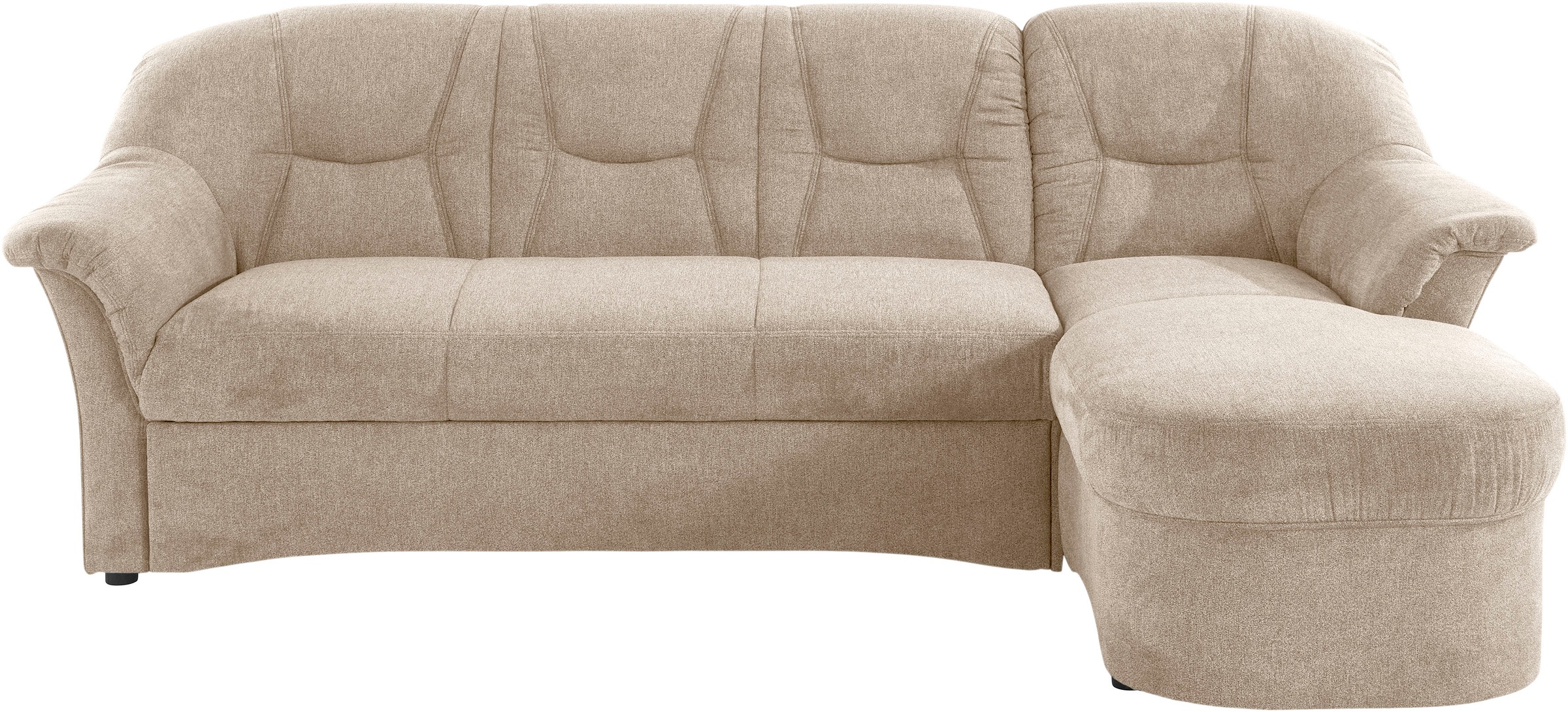 DOMO collection Ecksofa »Sarafina zeitlos und komfortabel, optional mit Federkern, L-Form«, wahlweise mit Bettfunktion