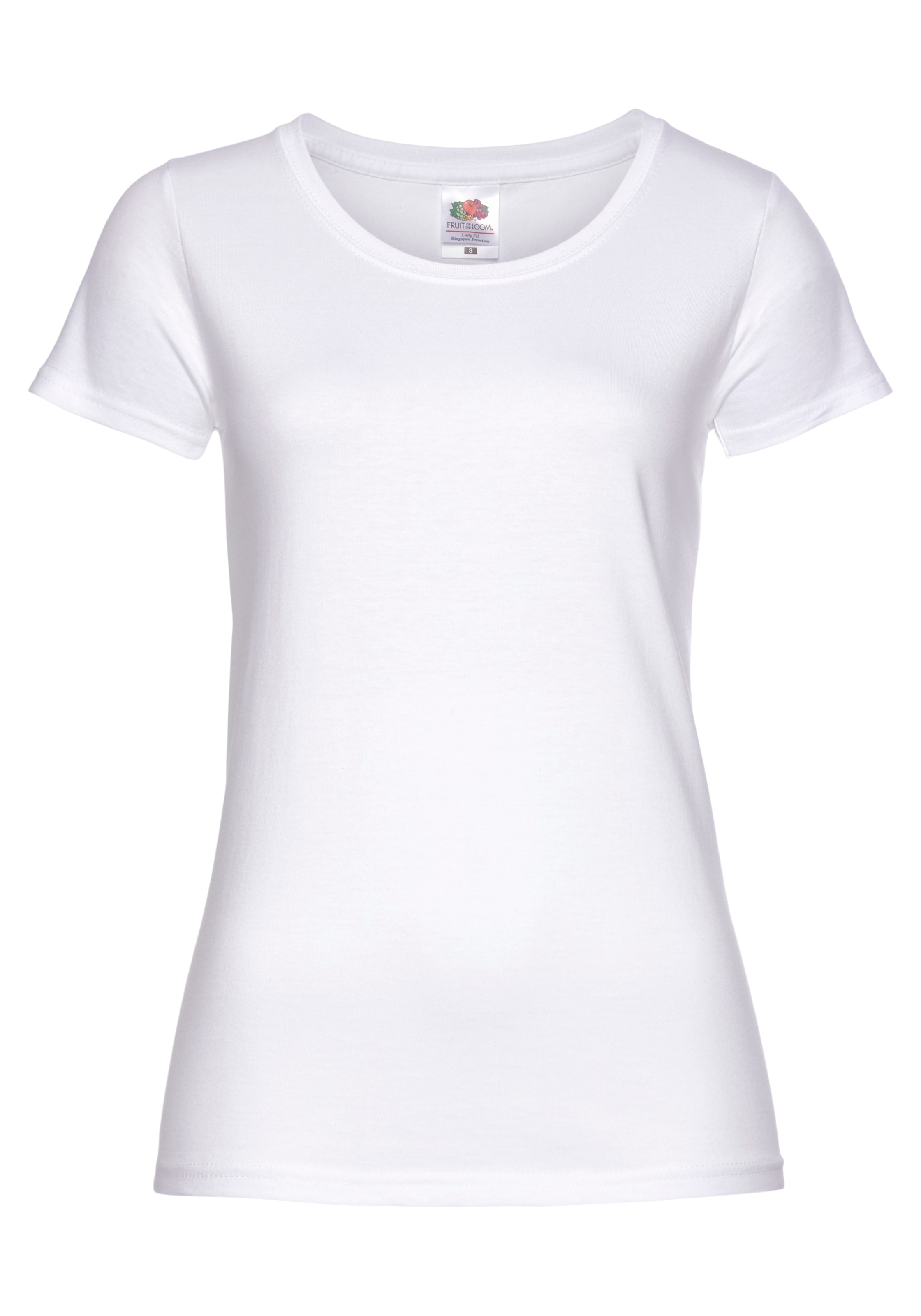 Fruit of the Loom Rundhalsshirt »Lady Fit Premium«, (Packung, 2 tlg., 2er-Pack)