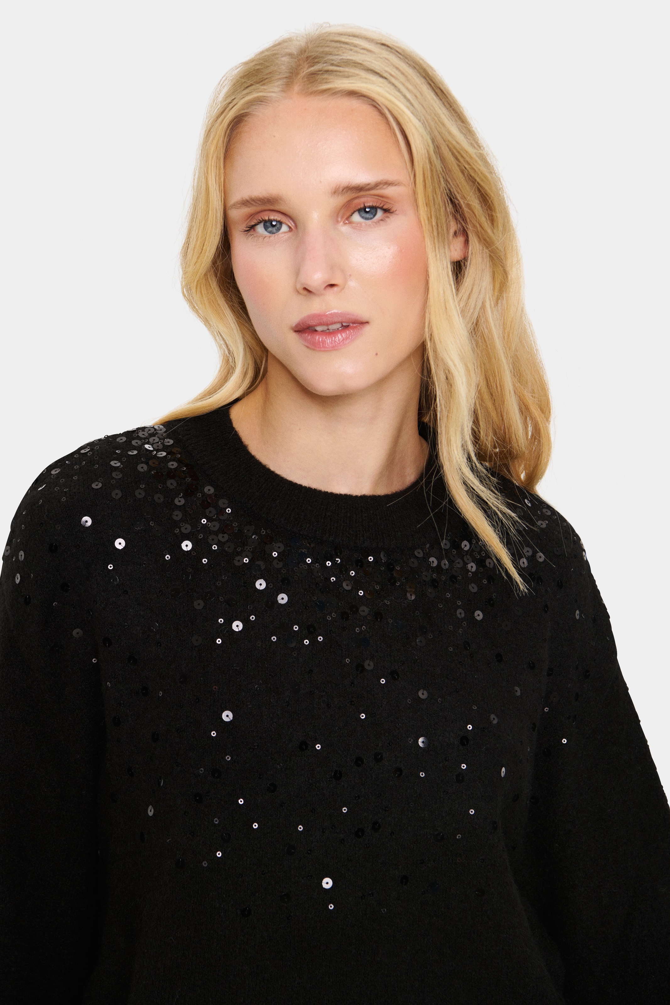 Saint Tropez Strickpullover »BarbelSZ Pullover«, mit Pailletten