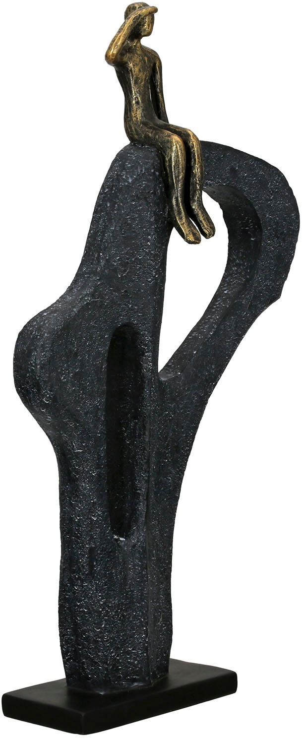Casablanca by Gilde Dekoobjekt »Skulptur Blick in die Ferne bronzefarben H. 47 cm«