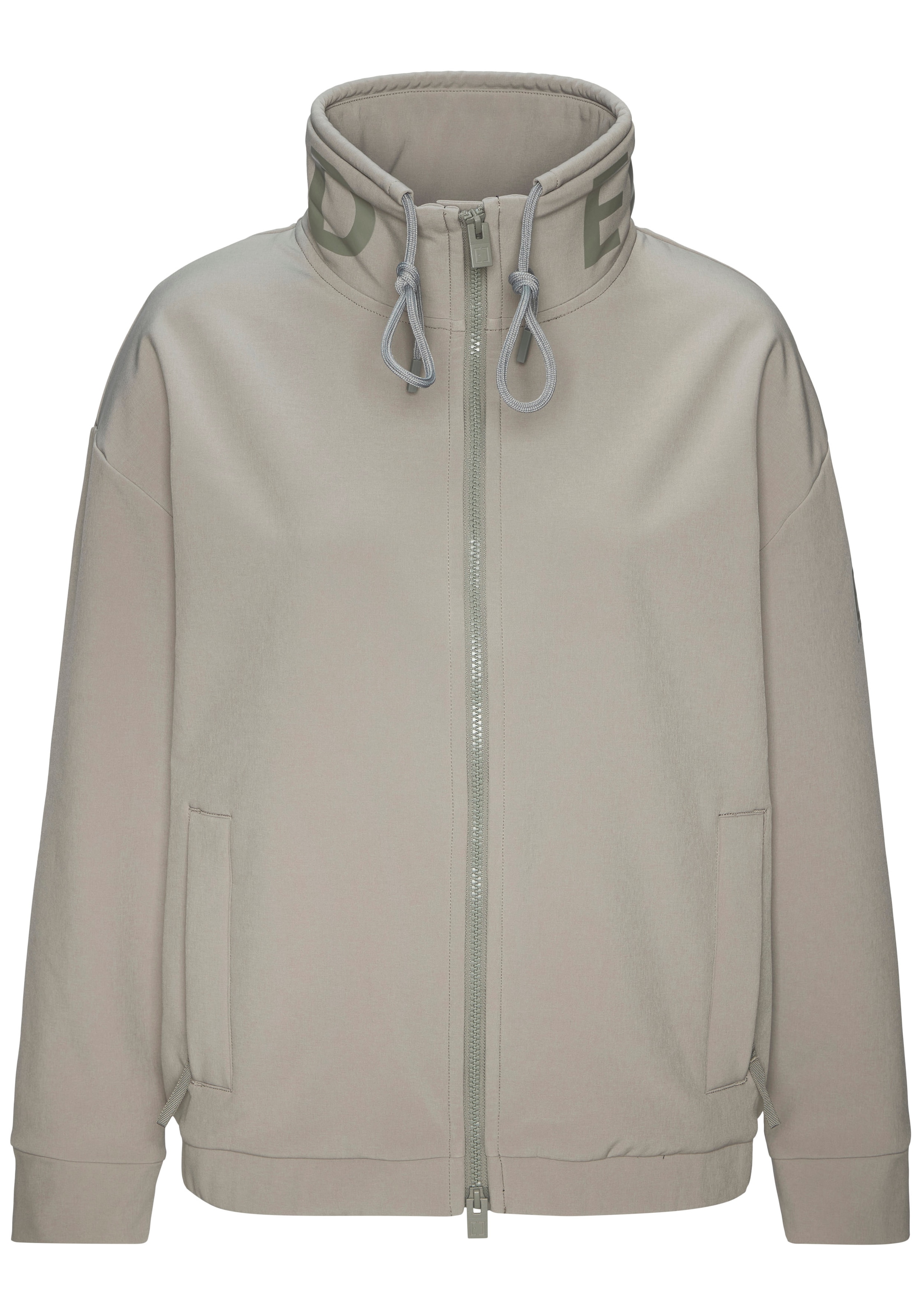 Elbsand Softshelljacke mit hohem, verstellbaren Kragen