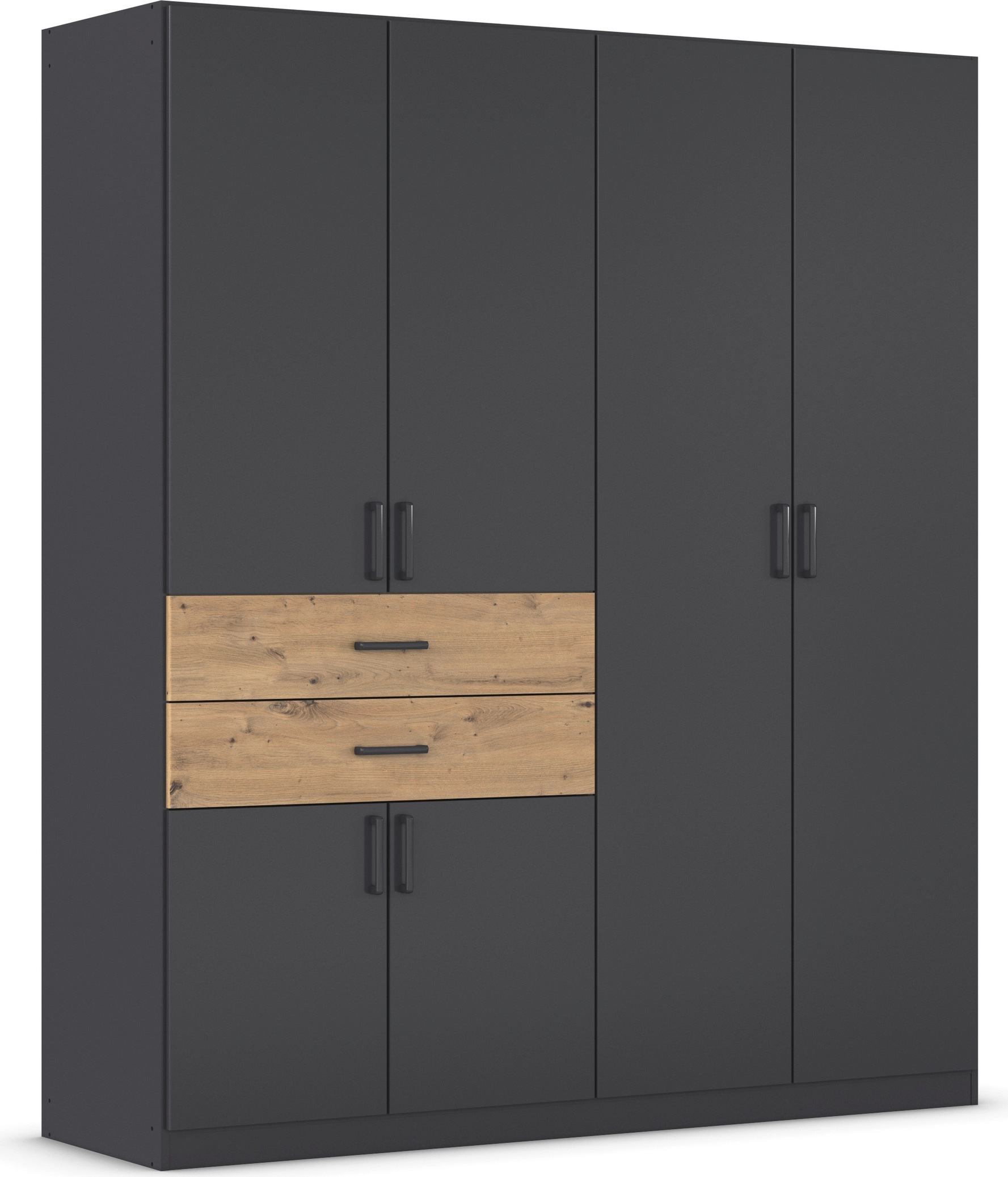 rauch Drehtürenschrank »Kleiderschrank Schrank Garderobe MAIKA mit Dekor-Front«, 2 Schubladen, in verschiedenen Breiten, Höhen, Farben, MADE IN GERMANY