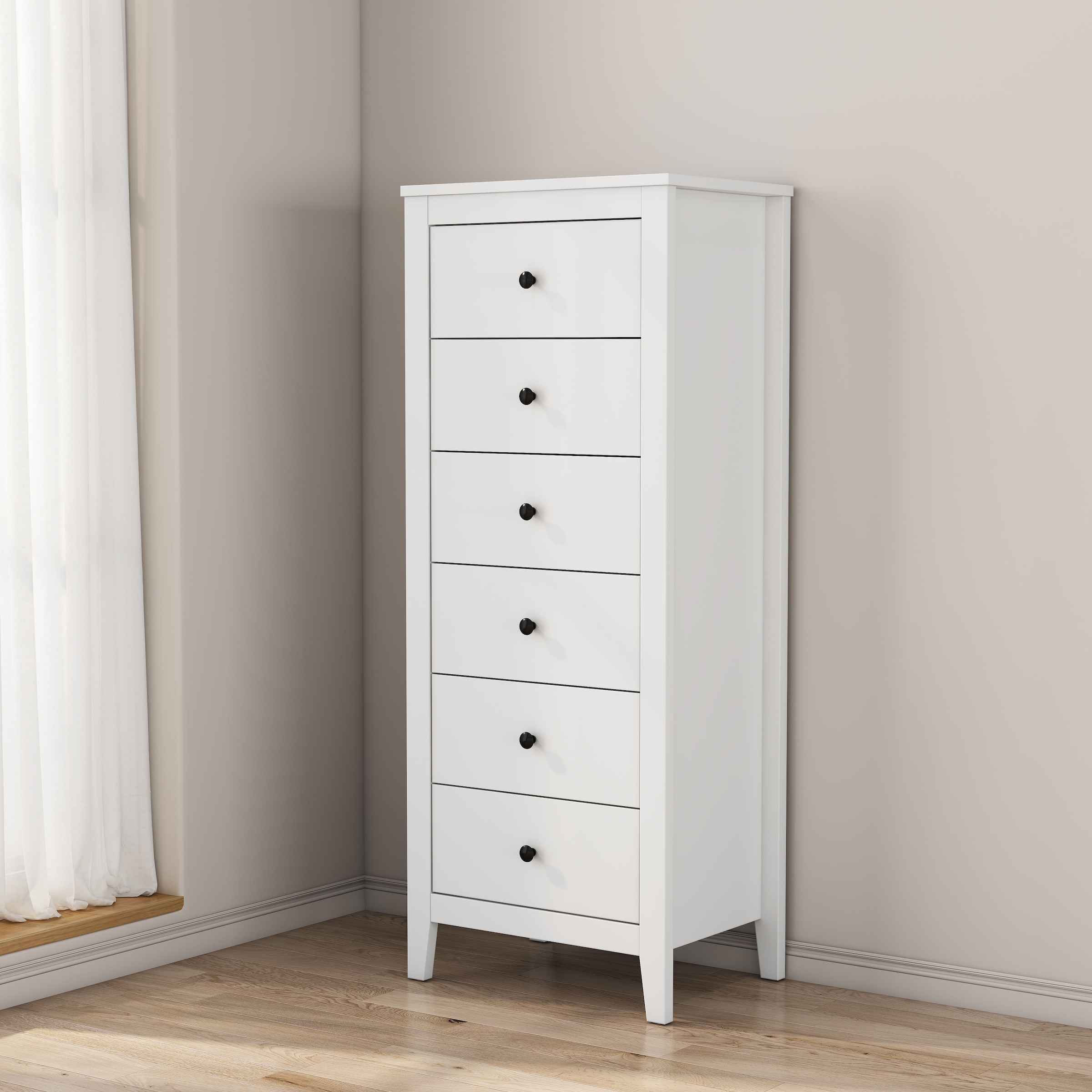 OTTO home Kombikommode »Borkum Sideboard Anrichte mit 6 Schubladen Landhaus weiß Bestseller« hochwertige Griffe aus Metall,  Kommode Schrank Wäscheschrank mit 6 Schubladen