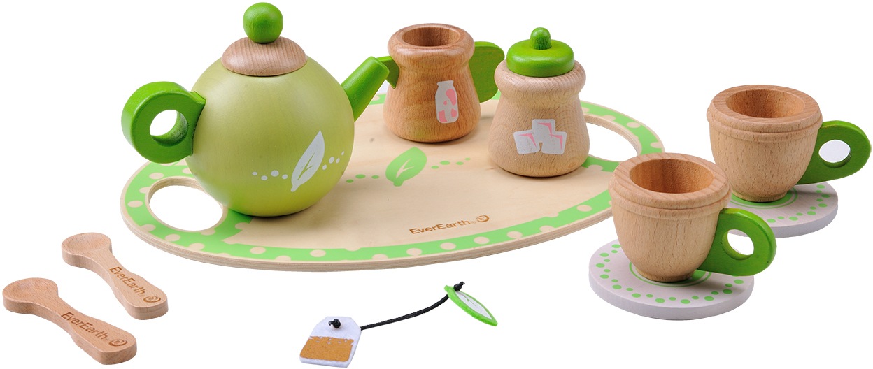 EverEarth® Spielgeschirr »Teeservice«, (Set), FSC®-Holz aus gewissenhaft bewirtschafteten Wäldern