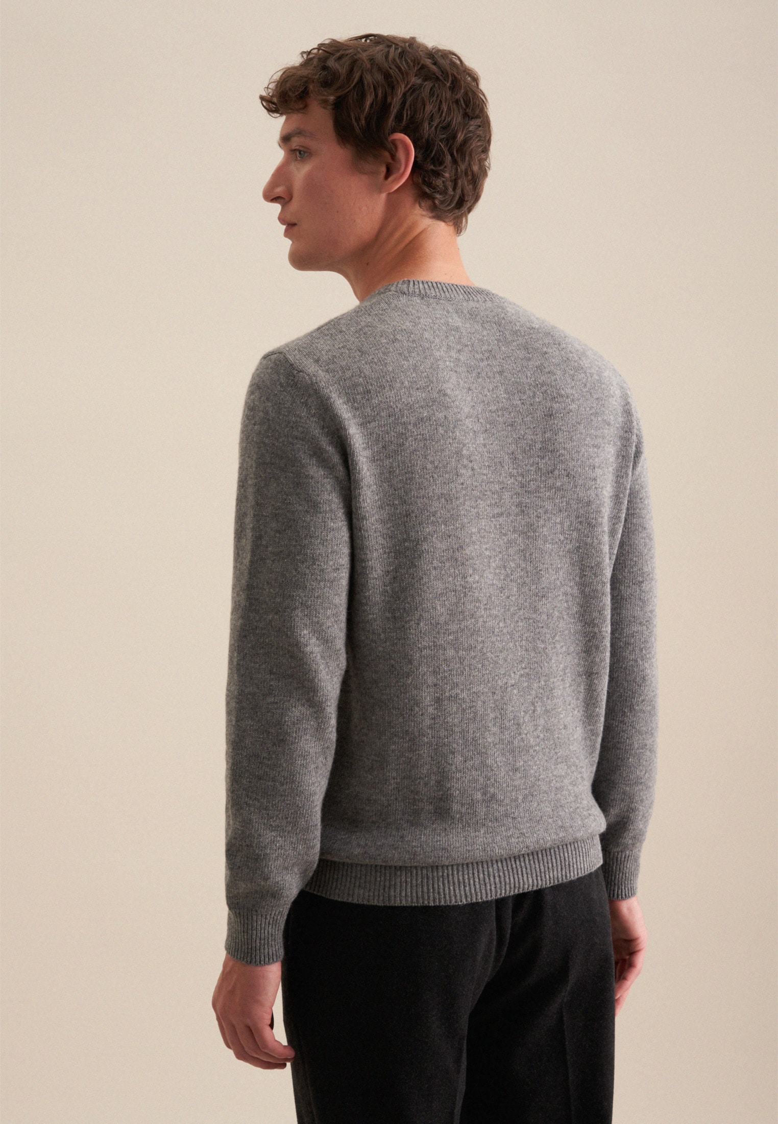 seidensticker Strickpullover »Regular«, Langarm Rundhals Uni
