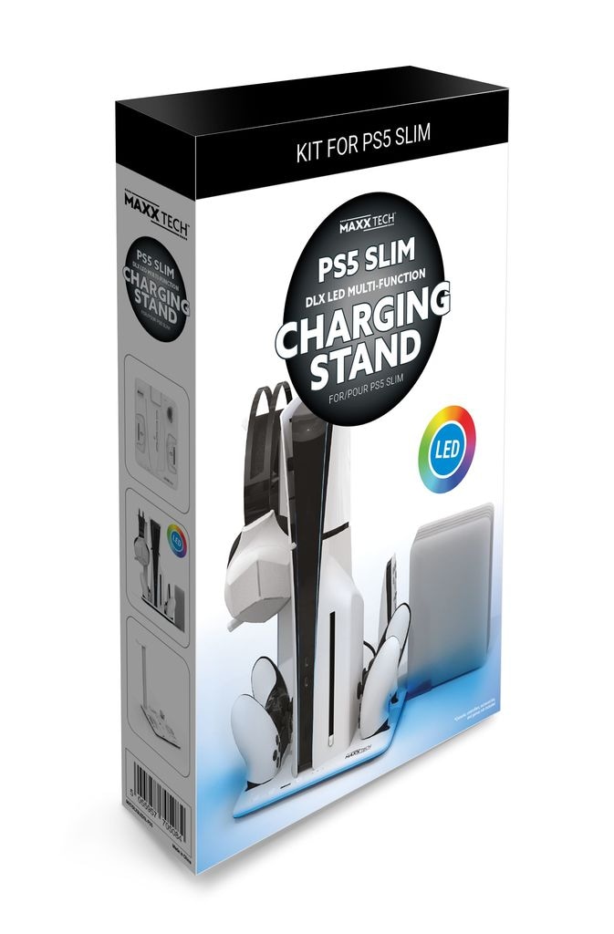 Playstation-Halterung »PS5 Slim Charging Stand Ladestation mit Beleuchtung und Kühlungslüfter«