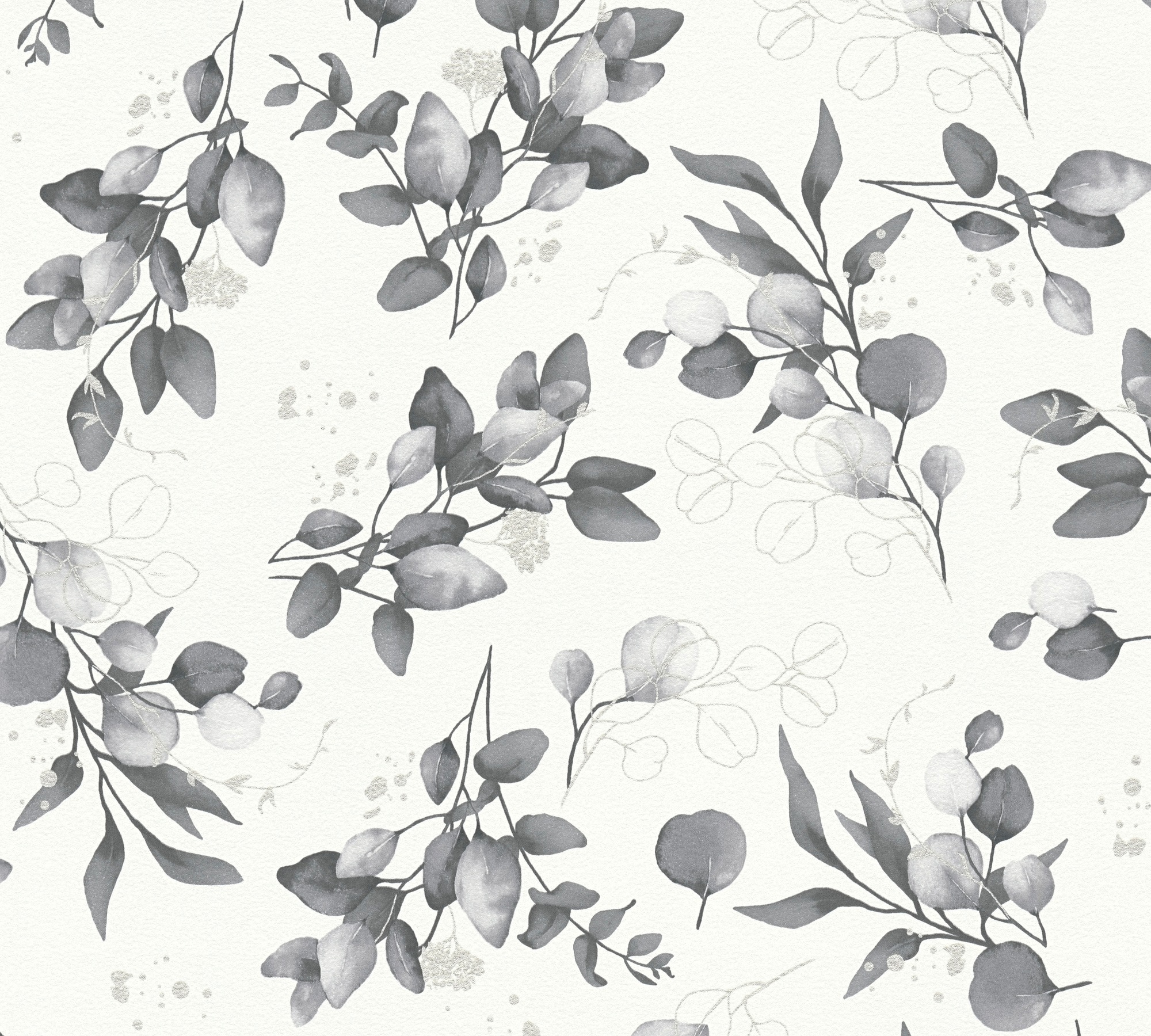 A.S. Création Vliestapete »Pure Elegance Blumen-Tapete Mustertapete Blümchen Blattmuster« leicht glänzend glatt Vliestapete floral für Schlafzimmer Küche Wohnzimmer Blumen Design