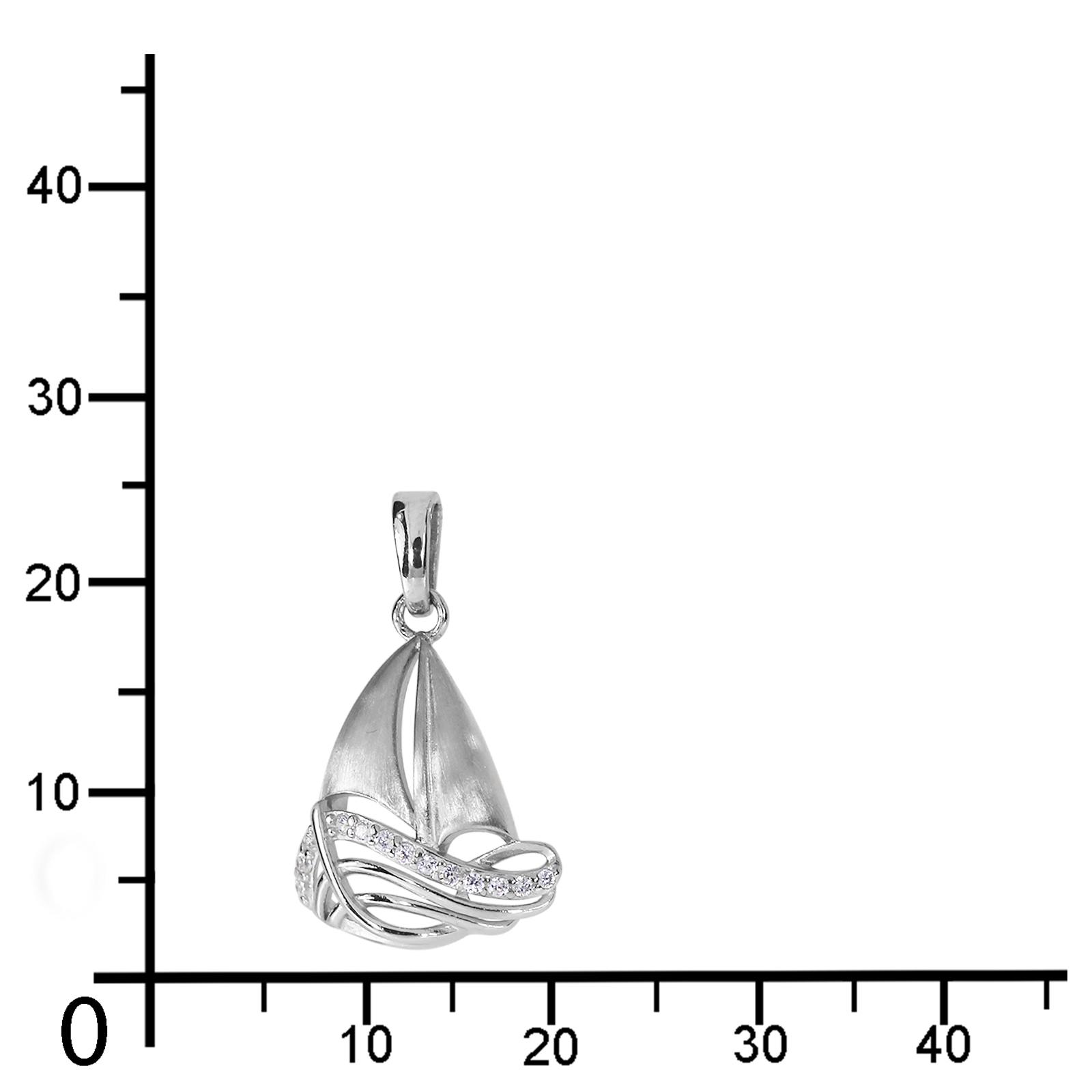 OSTSEE-SCHMUCK Kettenanhänger »- Schiff - Silber 925/000 - Zirkonia«