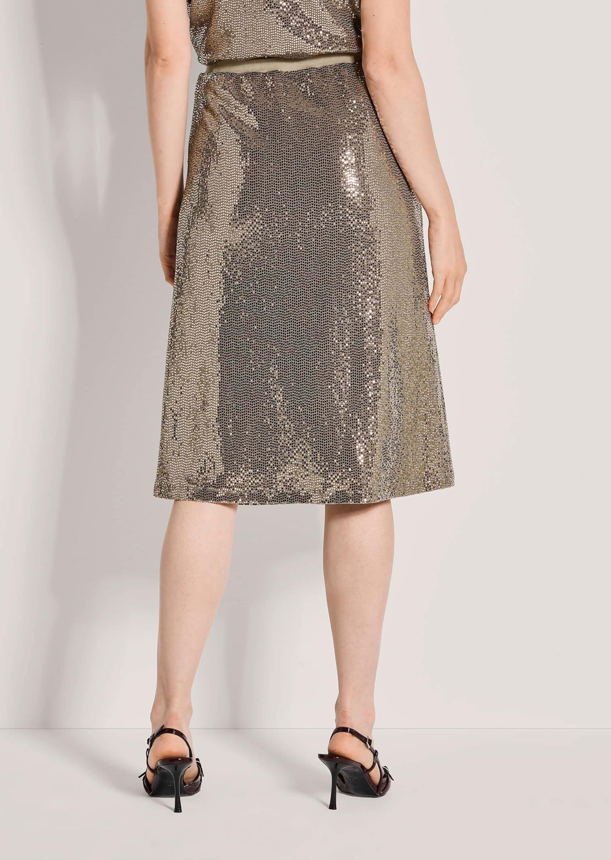 MADELEINE Sommerrock »Jerseyrock Midirock mit Glitzer-Print« Jerseyrock mit Glitzerprint