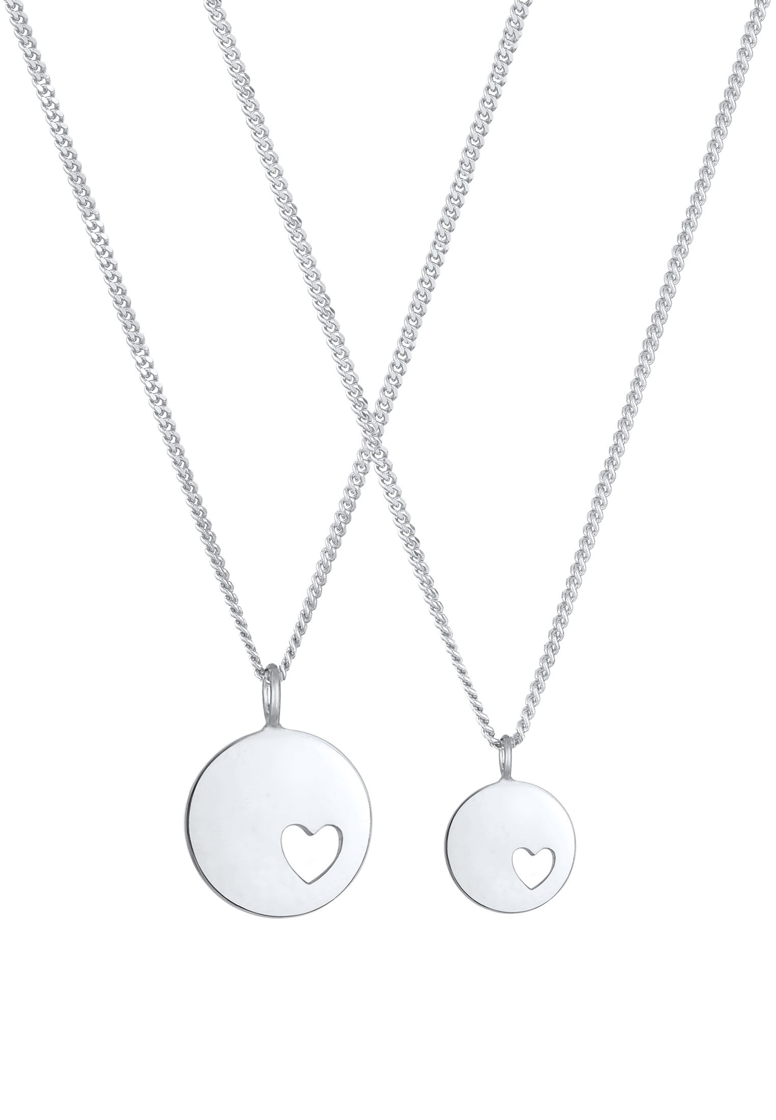 Elli Ketten-Set »Halskette Plättchen Herz Liebe Mutter Tochter 925 Silber«