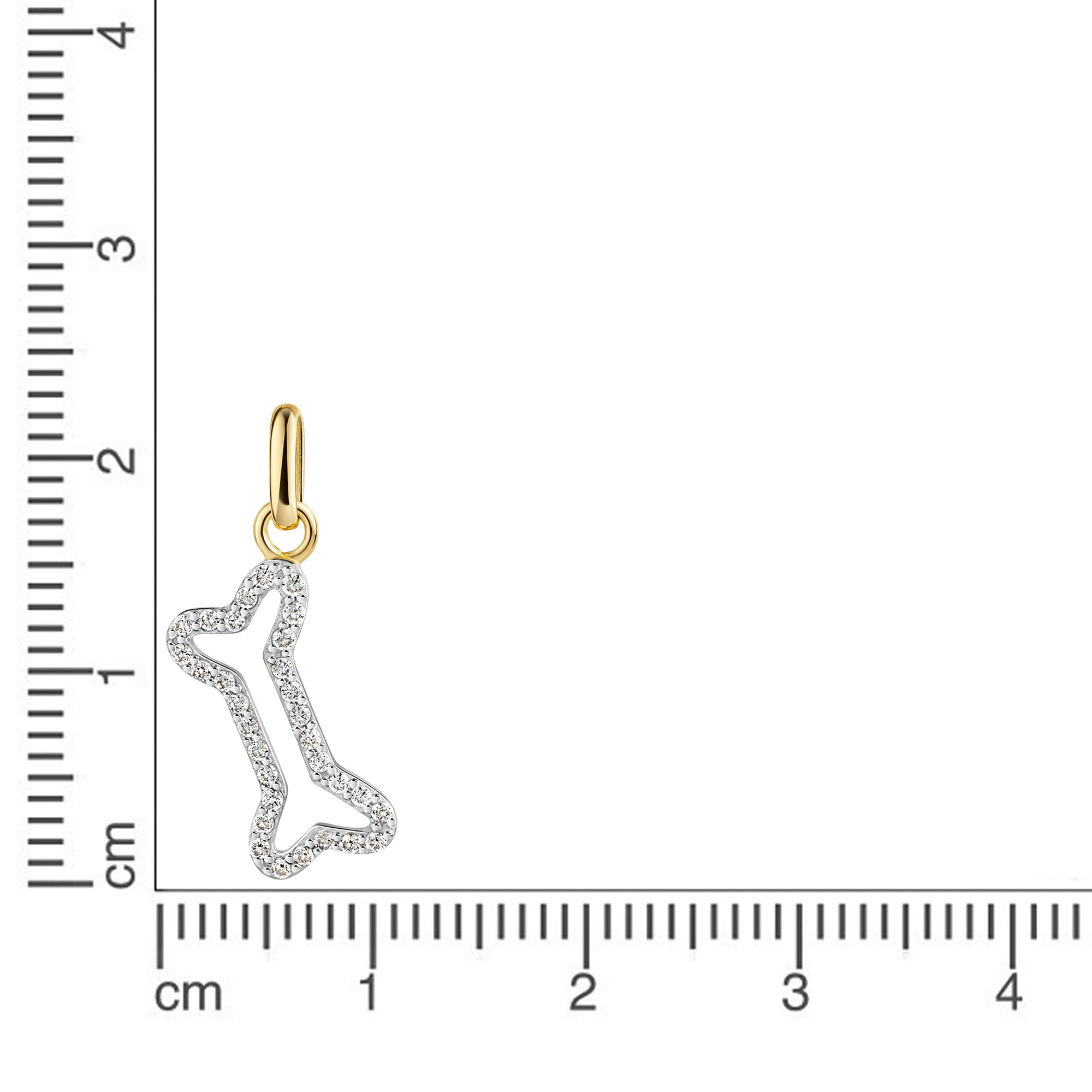 Firetti Kettenanhänger »Schmuck Geschenk Gold 333 Halsschmuck Anhänger Knochen«  mit Zirkonia (synth.)