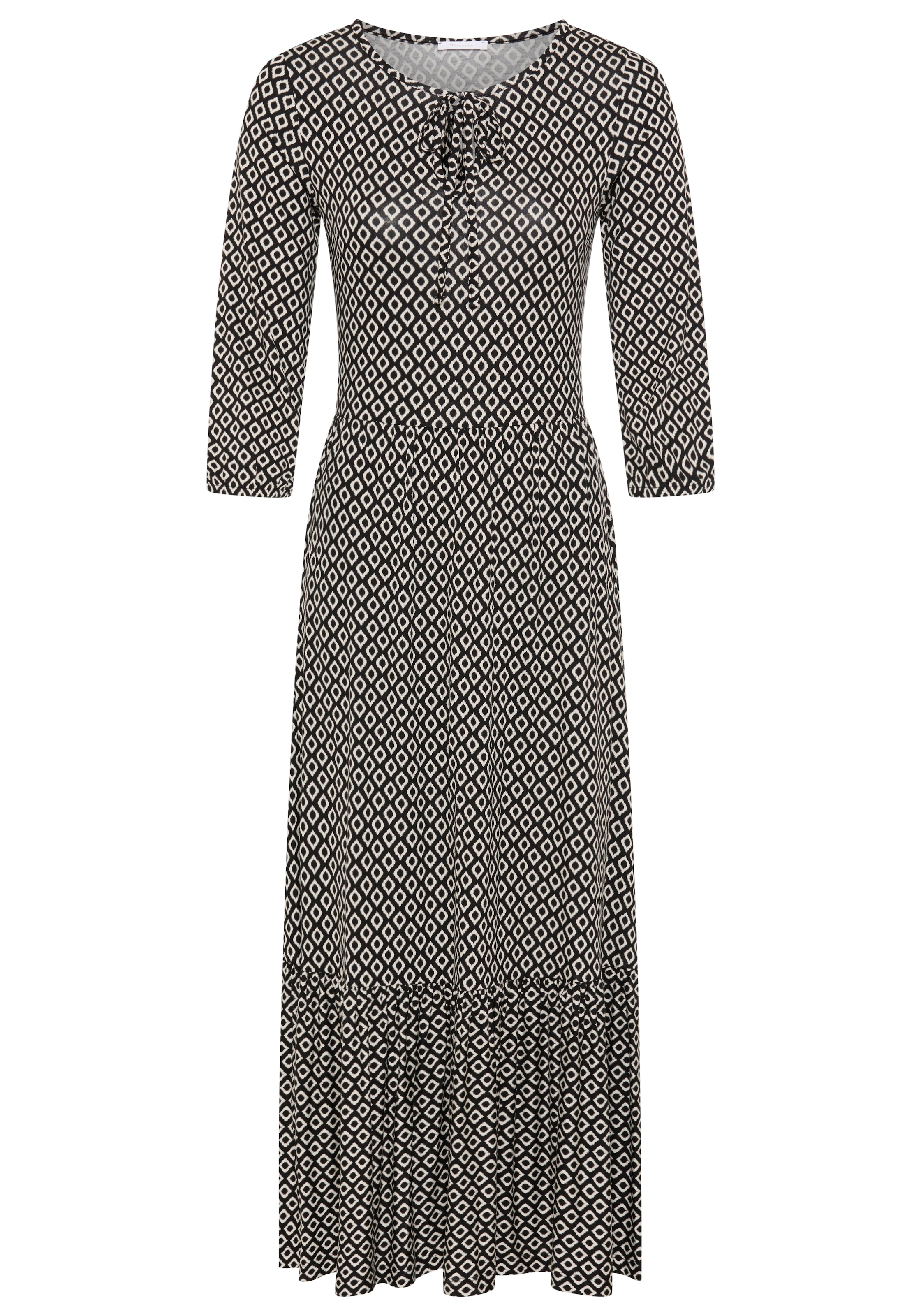 Tamaris Midikleid aus bequemem Jersey mit Schnürdetail