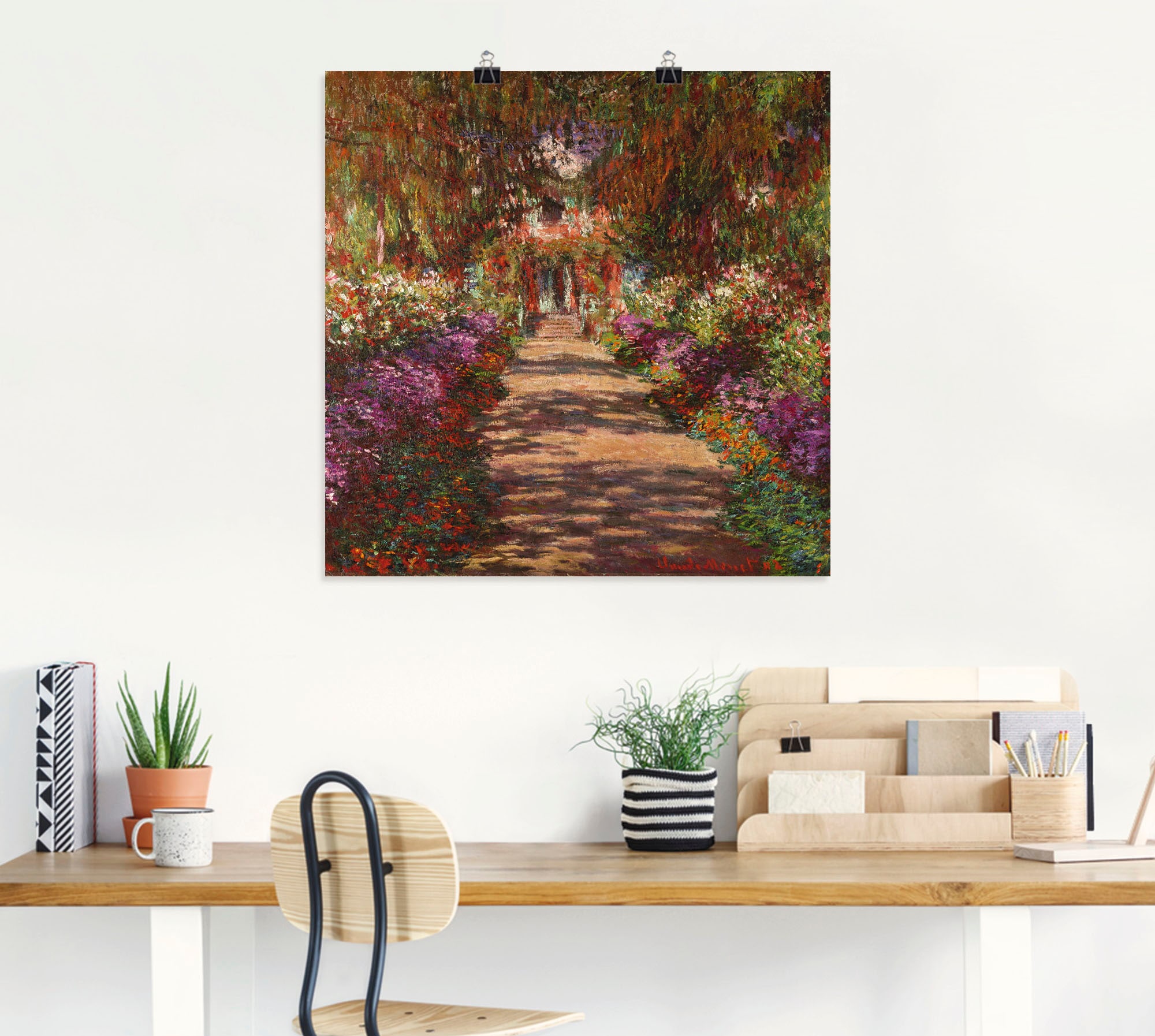 Artland Wandbild »Weg in Monets Garten in Giverny. 1902«, Garten, (1 St.), als Alubild, Outdoorbild, Leinwandbild, Poster, Wandaufkleber