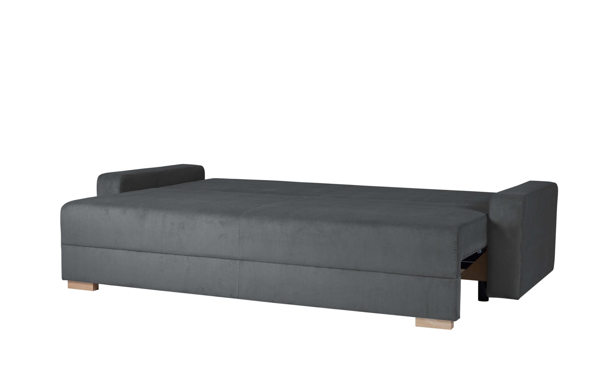 INOSIGN 3-Sitzer »SHERIDIAN Schlafsofa mit Bettkasten, in Feincord & Velvet«, mit Wellenunterfederung, moderne Bezüge, B/H/T 225/94/80