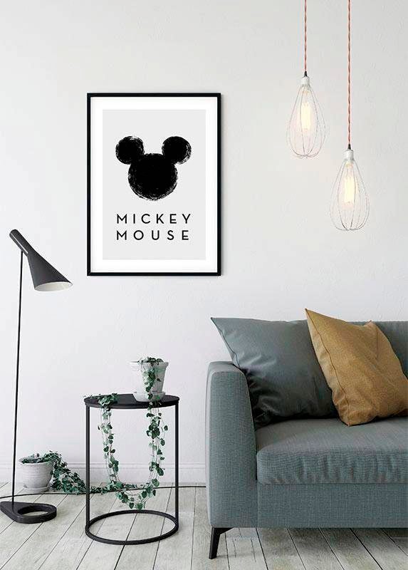 Komar Bild »Mickey Mouse Silhouette«, Disney, (1 St.), Wandbild zur Dekoration im Kinderzimmer - ohne Rahmen