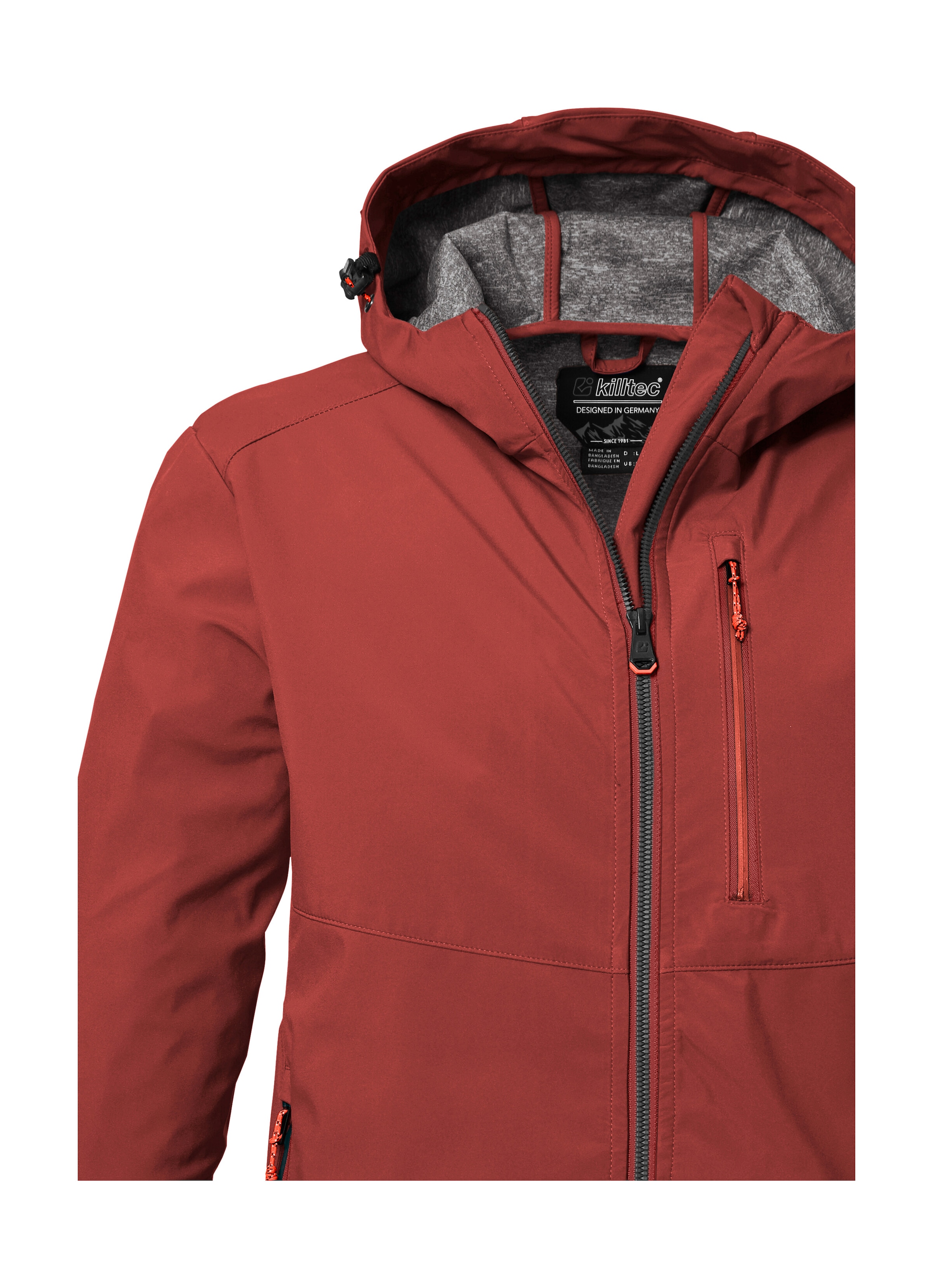 Killtec Softshelljacke »KOS 259 MN SFTSHLL JCKT« Wasserabweisende Softshelljacke mit verstellbarer Kapuze