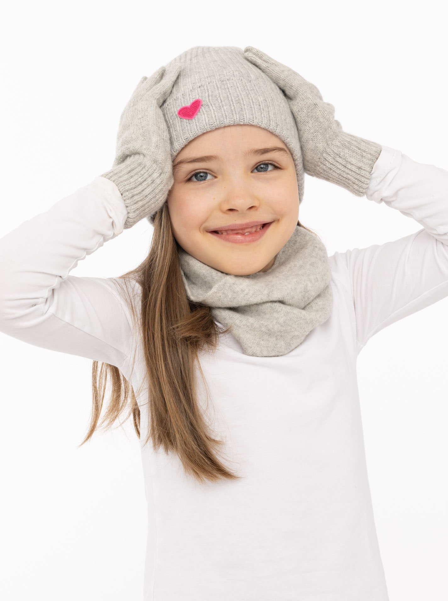 Zwillingsherz Beanie »"Heart-Patch"«, Kids-Kaschmir Mütze mit Herzpatch