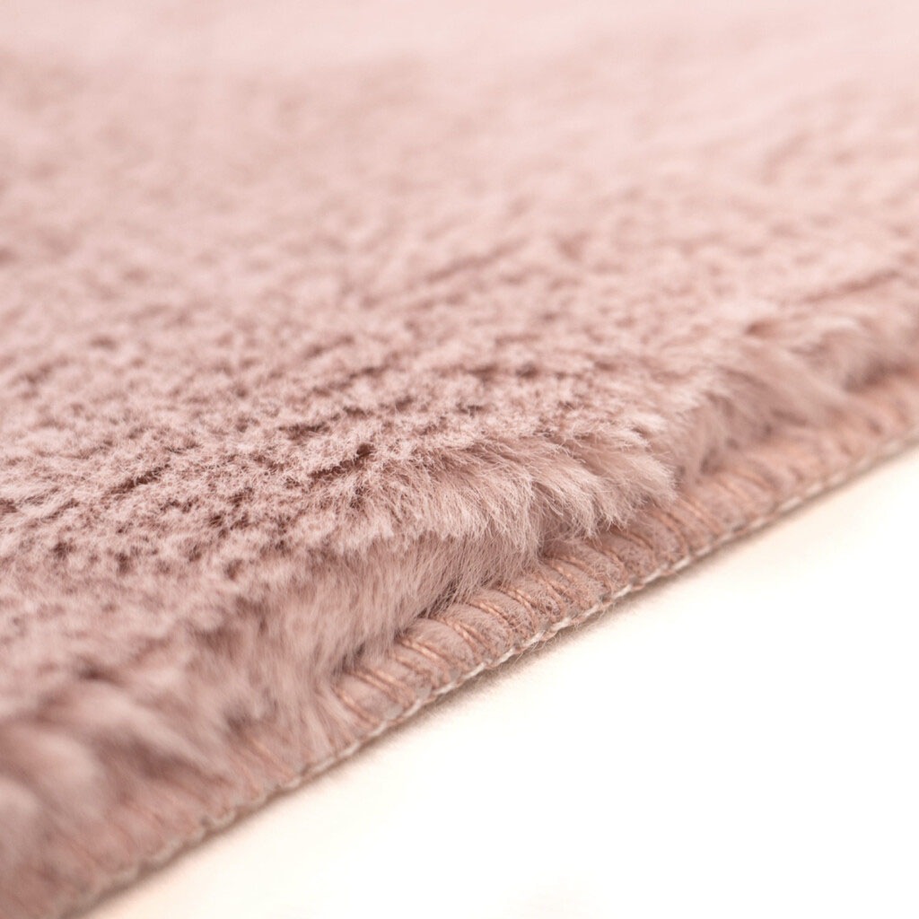 Carpet City Badematte »Topia Mats, Badteppich uni«, rutschhemmend beschichtet, strapazierfähig, Hochflor, Kaninchen Haptik, Polyester, Badezimmerteppich, waschbar